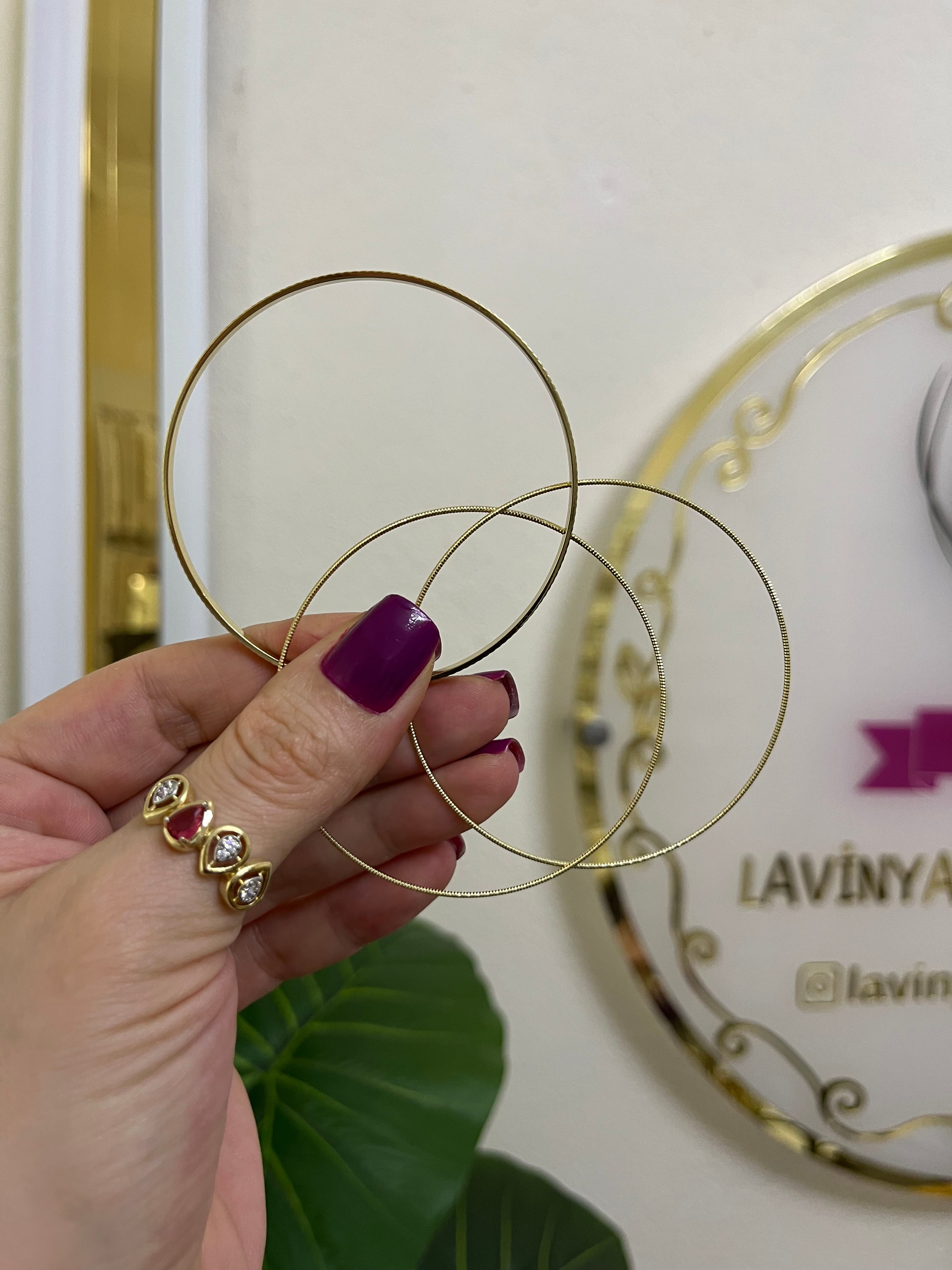 İç içe geçmeli xuping ajda bilezik 6.5cm-LAVİNYA
