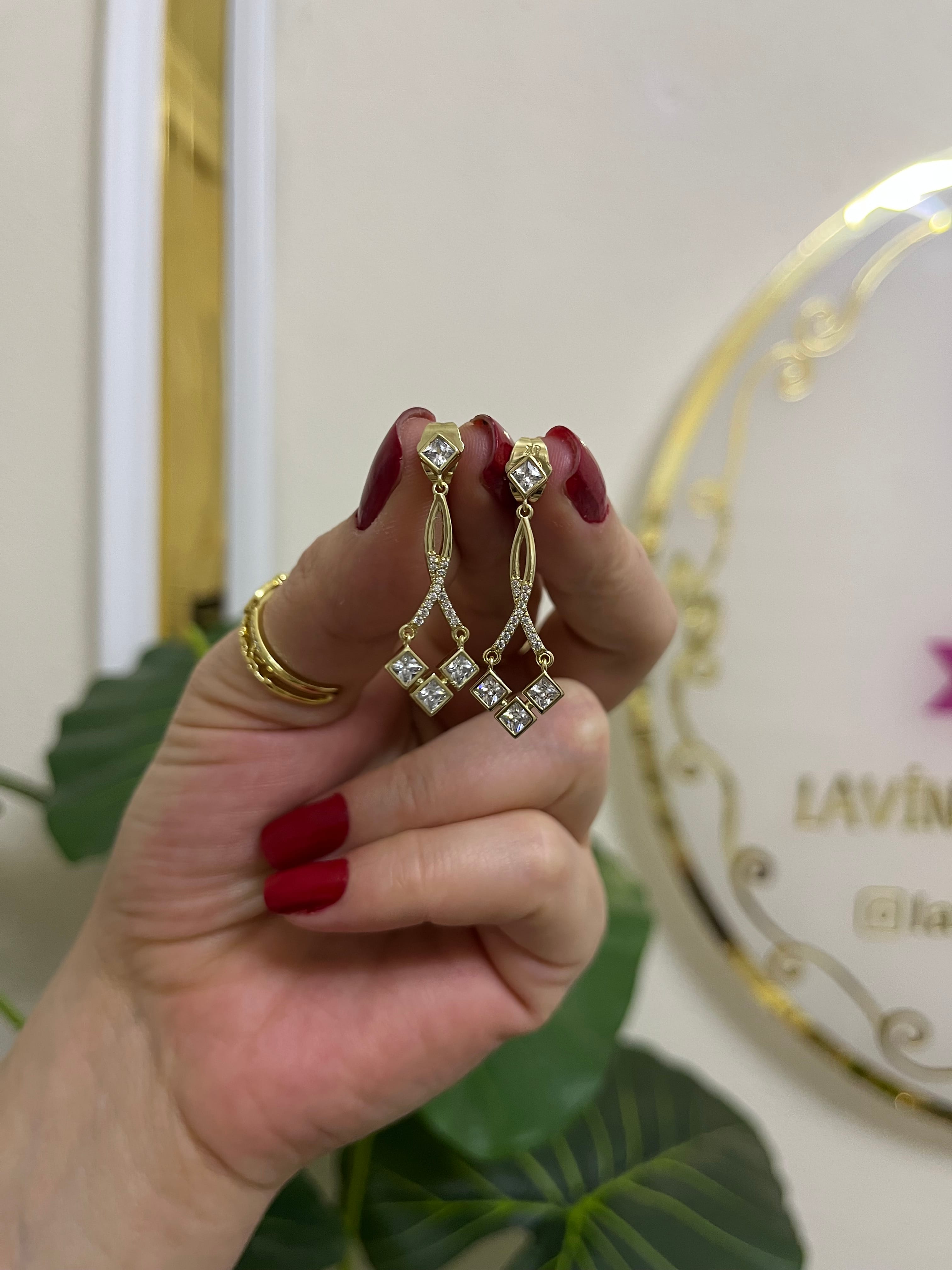 14k xuping küpe-LAVİNYA