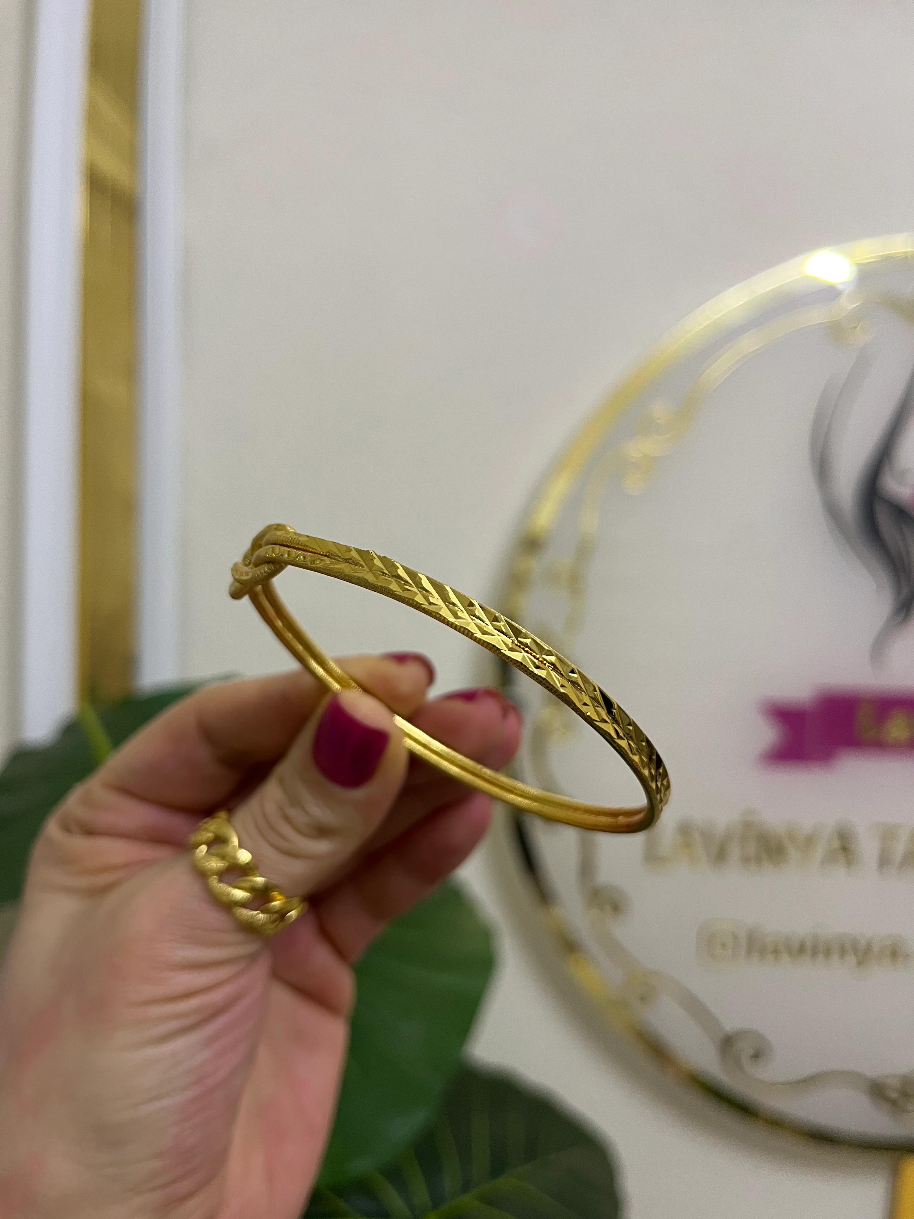 22k kesme model düğüm bilezik-LAVİNYA