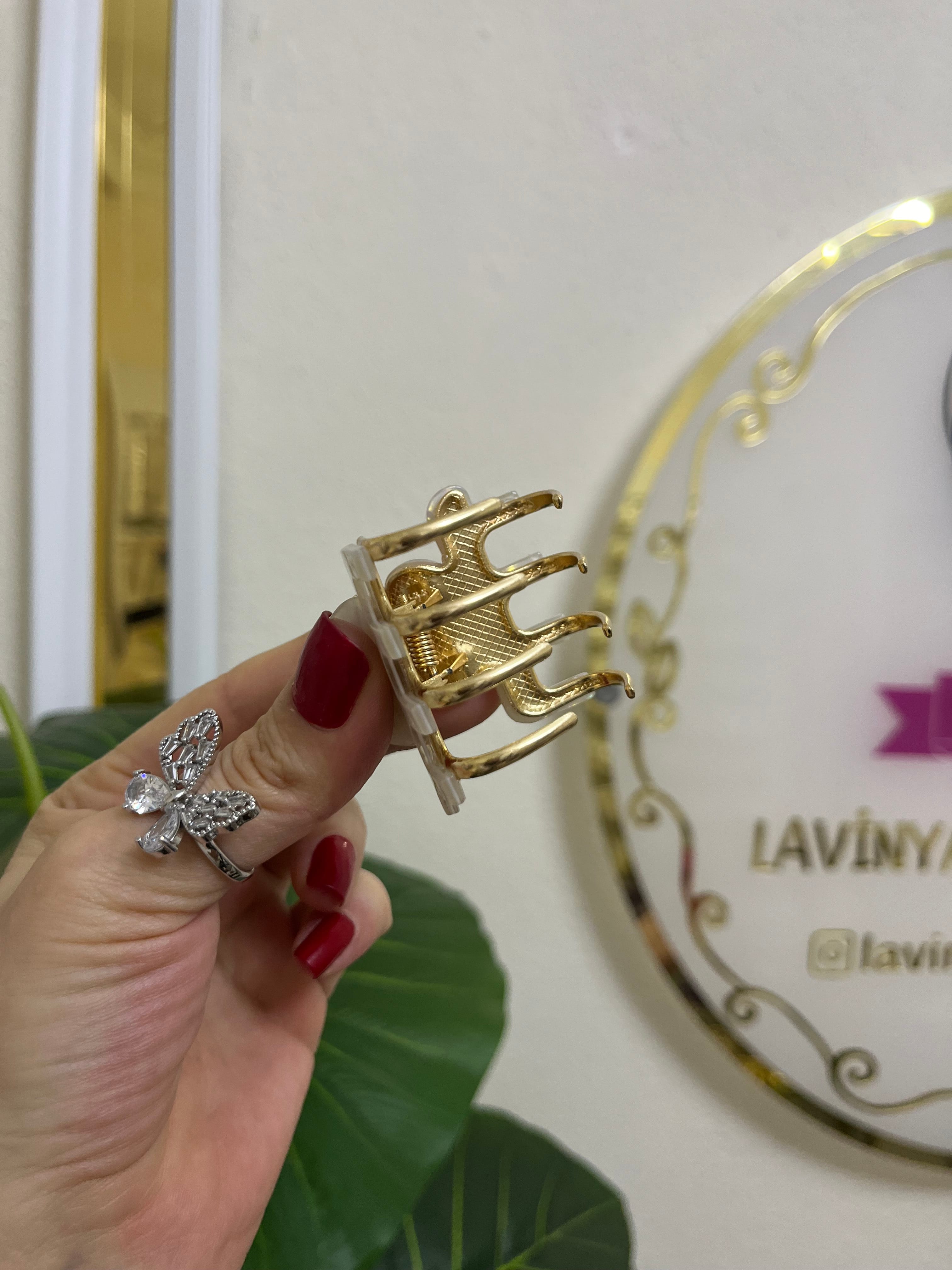 Premium leopar metal toka-LAVİNYA