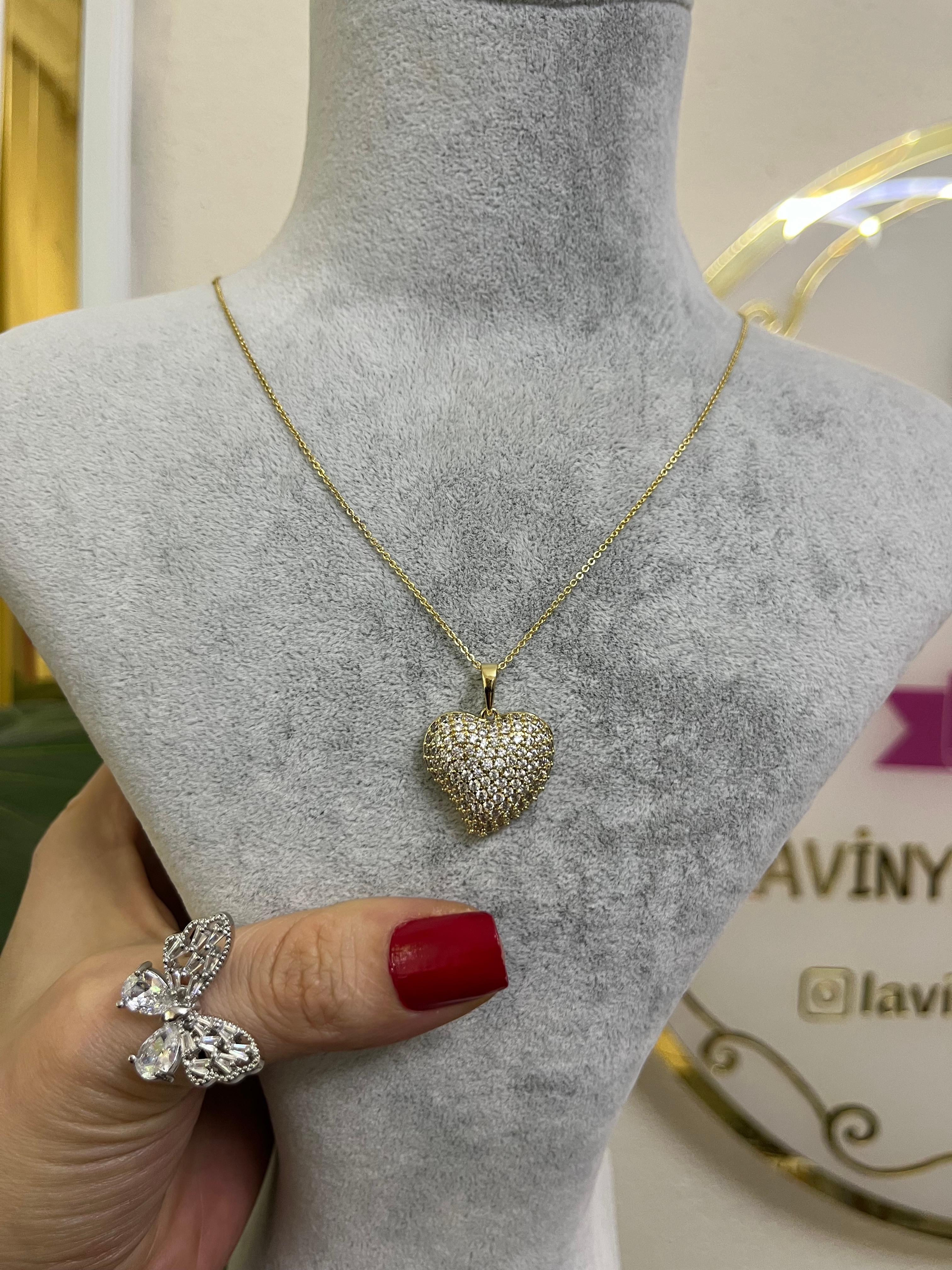 14k kuyum model xuping kolye-LAVİNYA
