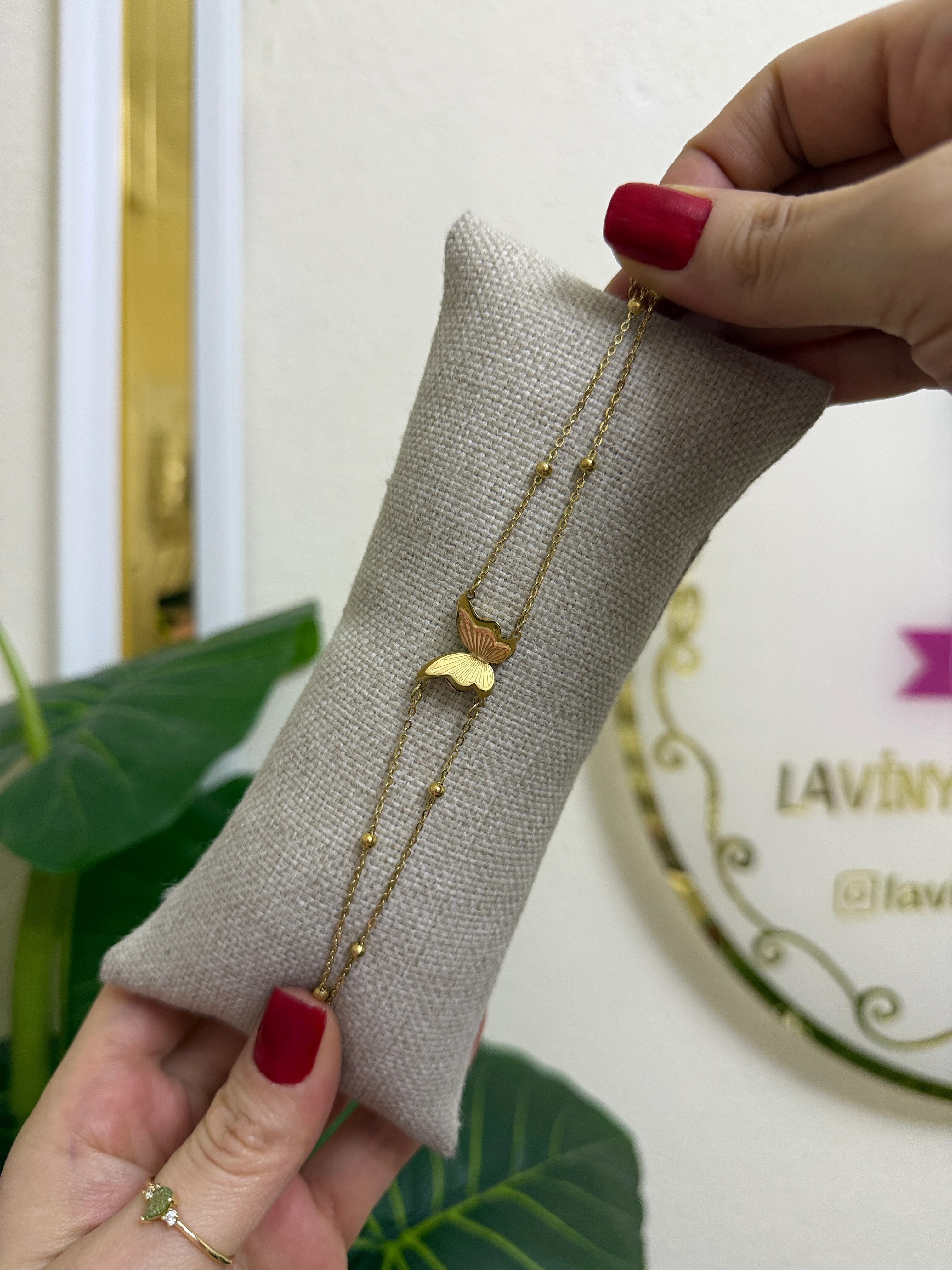 Çelik kelebek bileklik-LAVİNYA