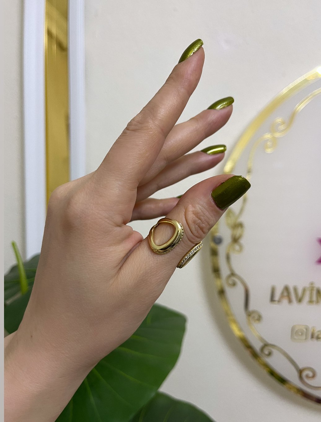 14k özel seri yüzük ayarlamalı-LAVİNYA