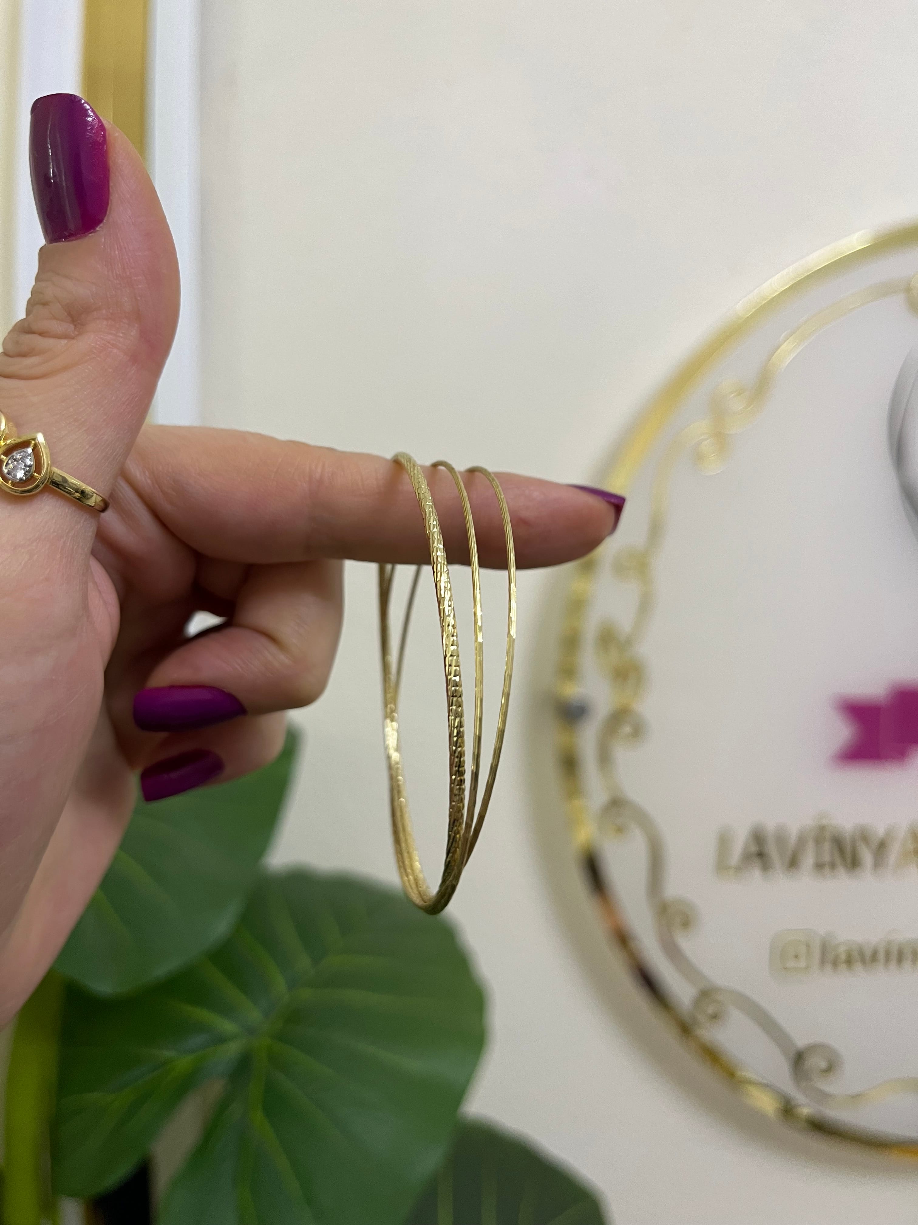 İç içe geçmeli xuping ajda bilezik 6.5cm-LAVİNYA