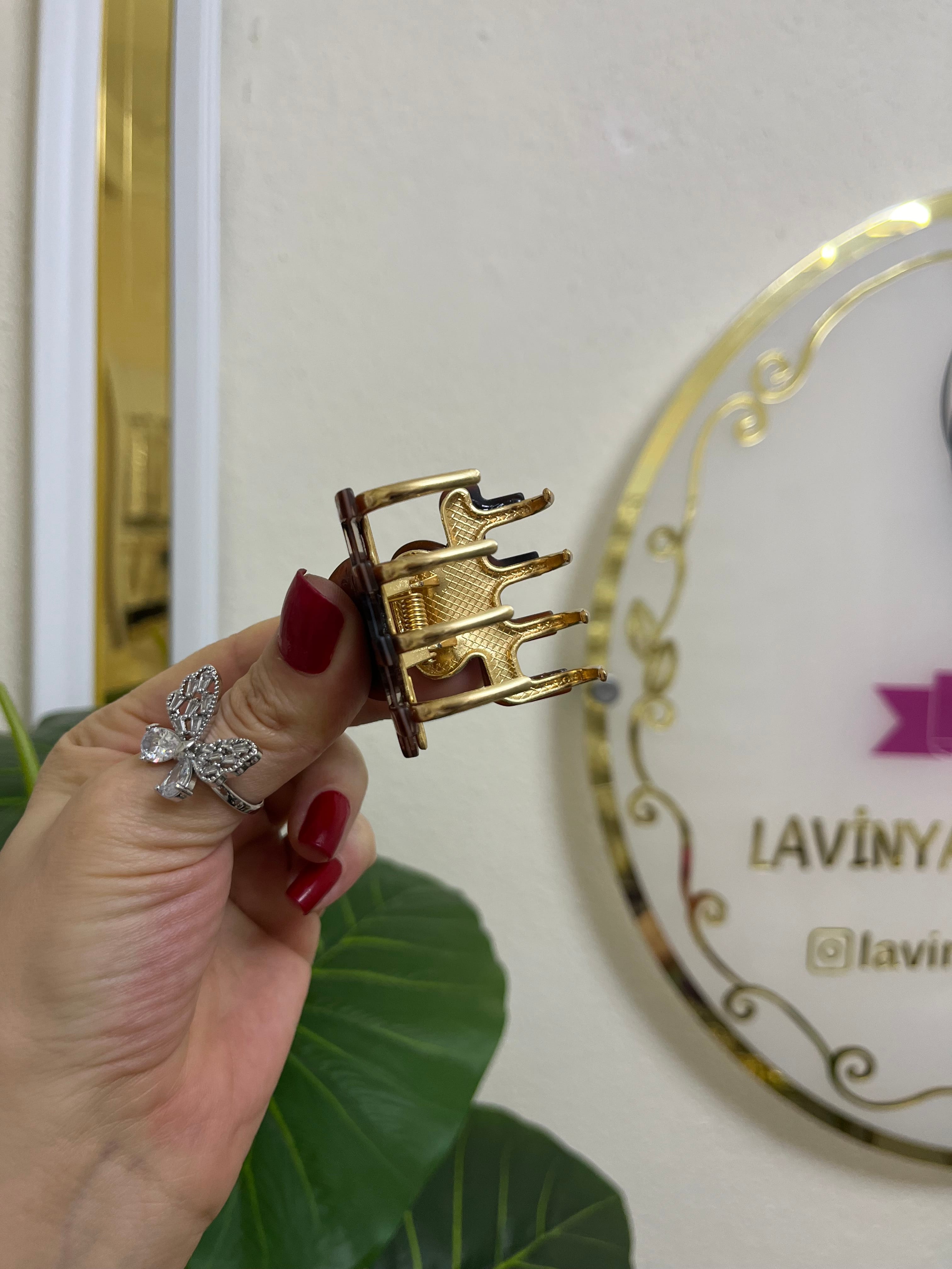 Premium leopar metal toka-LAVİNYA