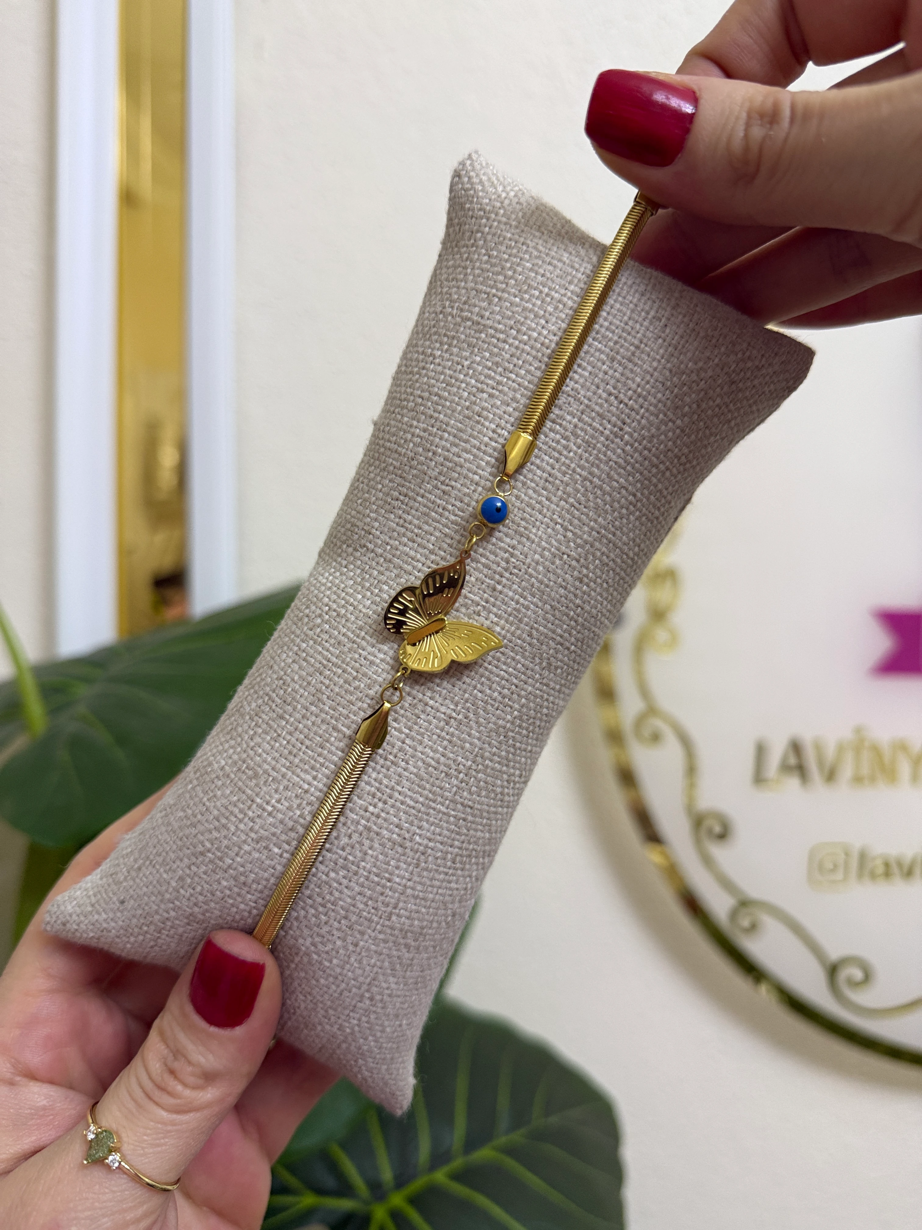 Çelik kelebek bileklik-LAVİNYA