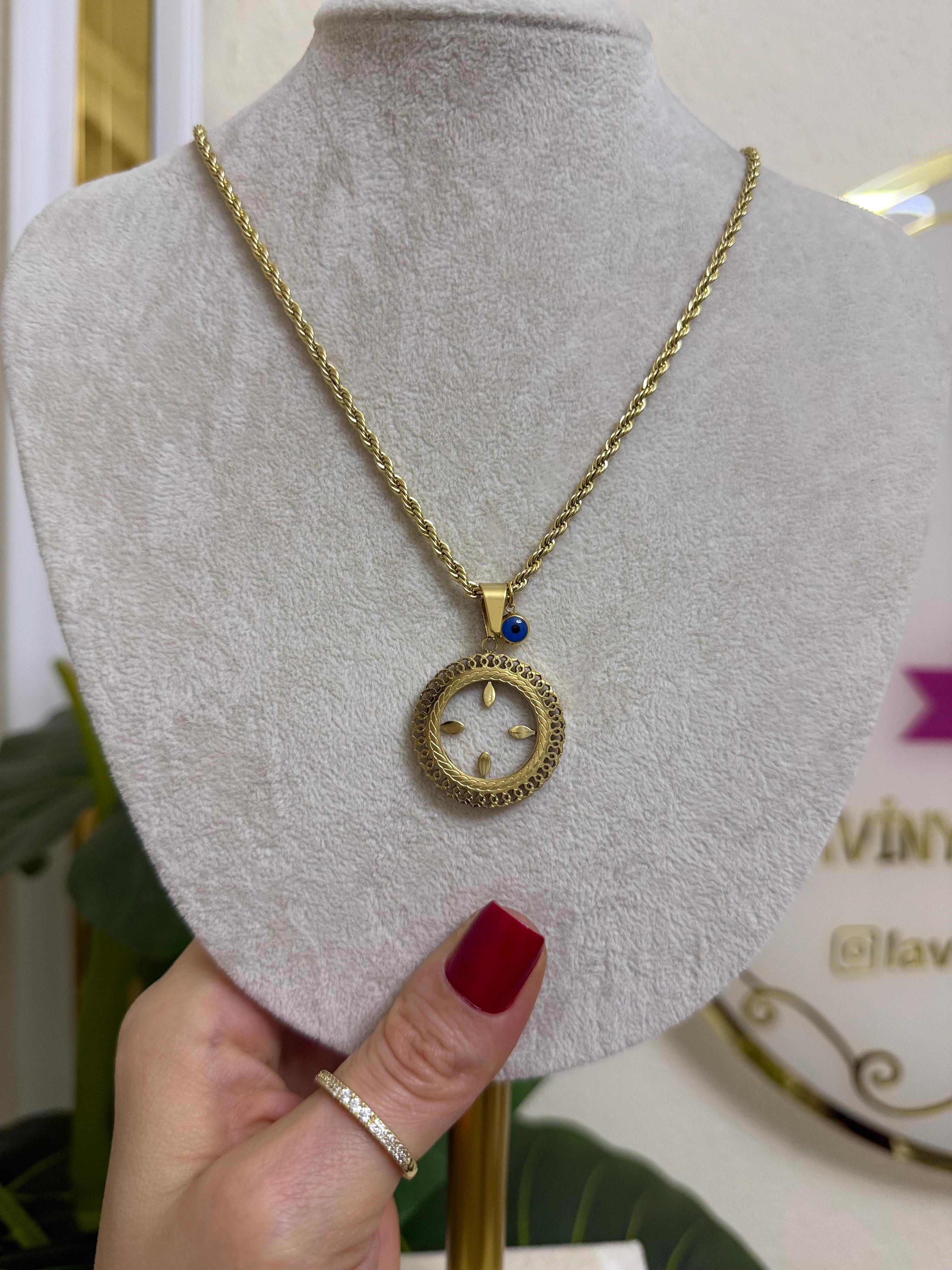 Çeyreklik çelik kolye-LAVİNYA