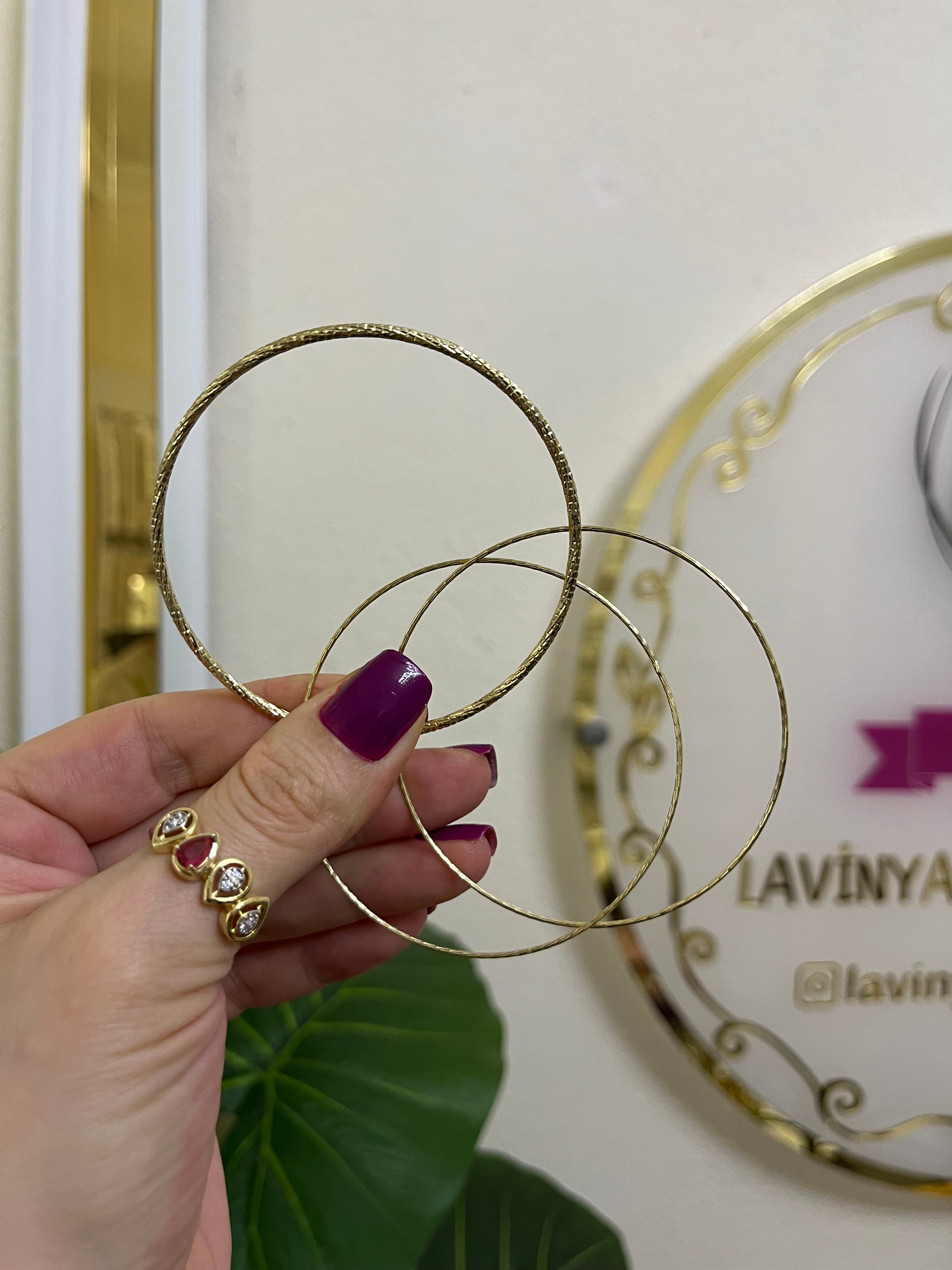 İç içe geçmeli xuping ajda bilezik 6.5cm-LAVİNYA
