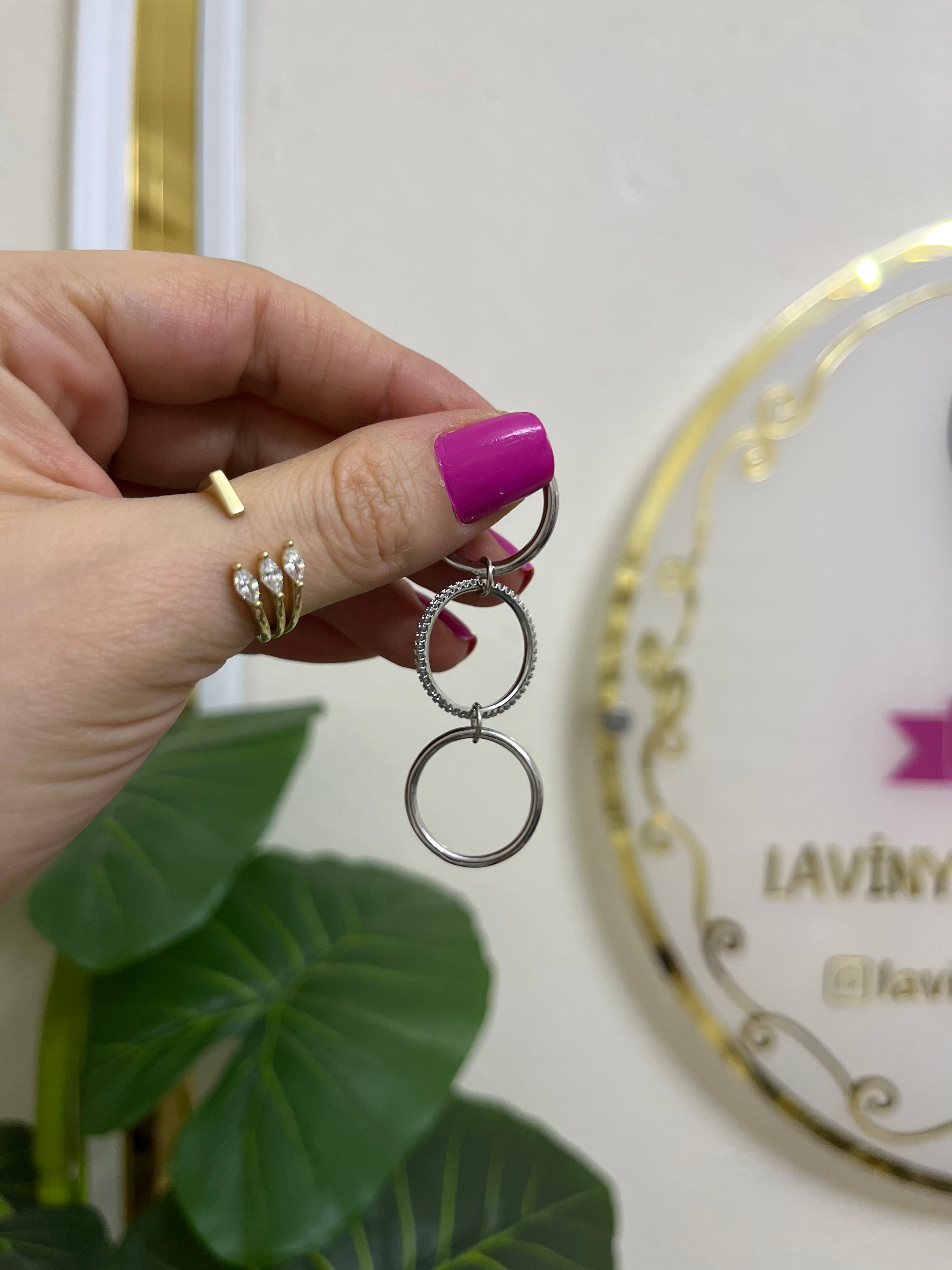 Parçalı silver çelik yüzük-LAVİNYA