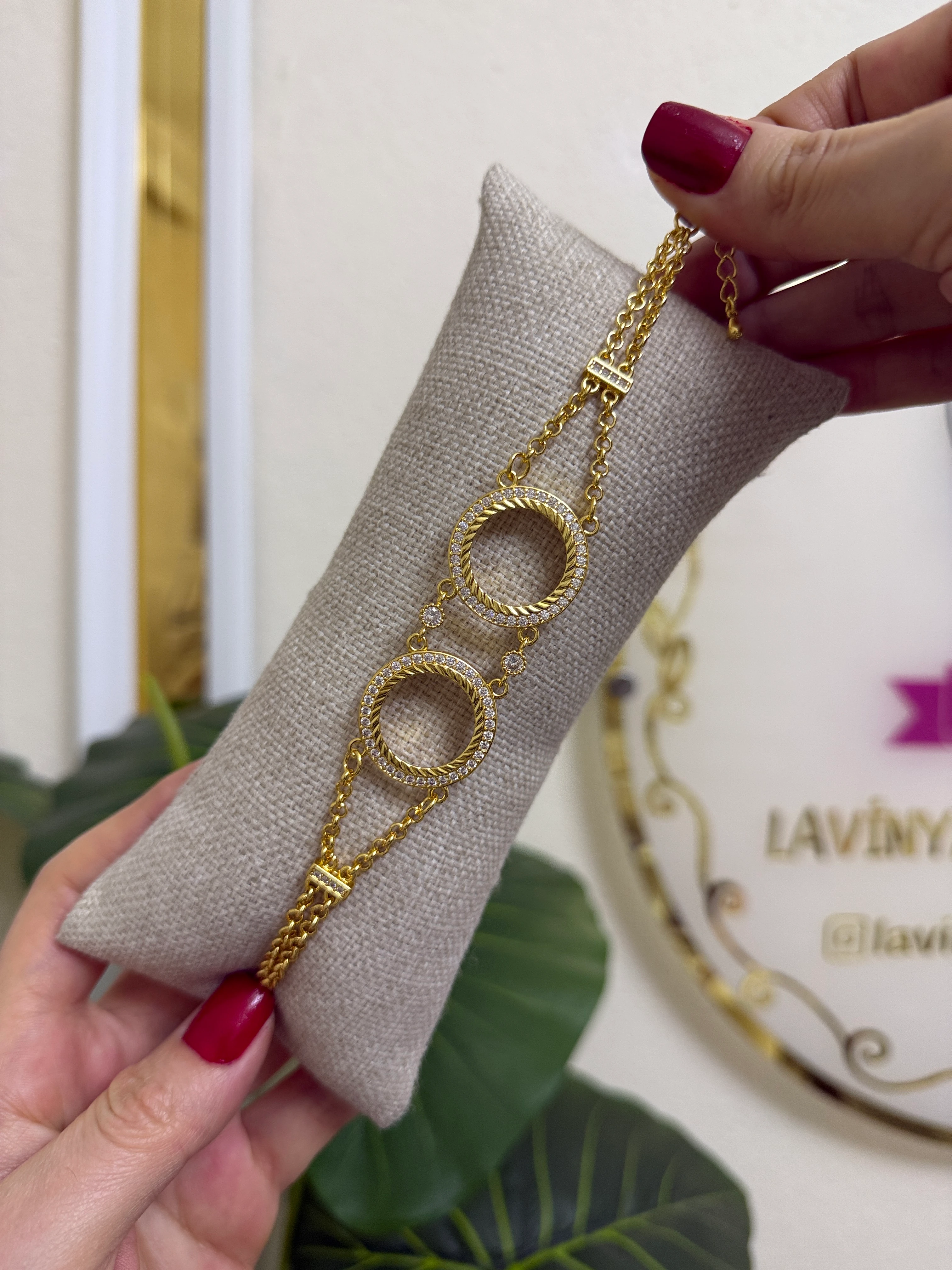 İkili 22k özel seri çeyreklik bileklik-LAVİNYA