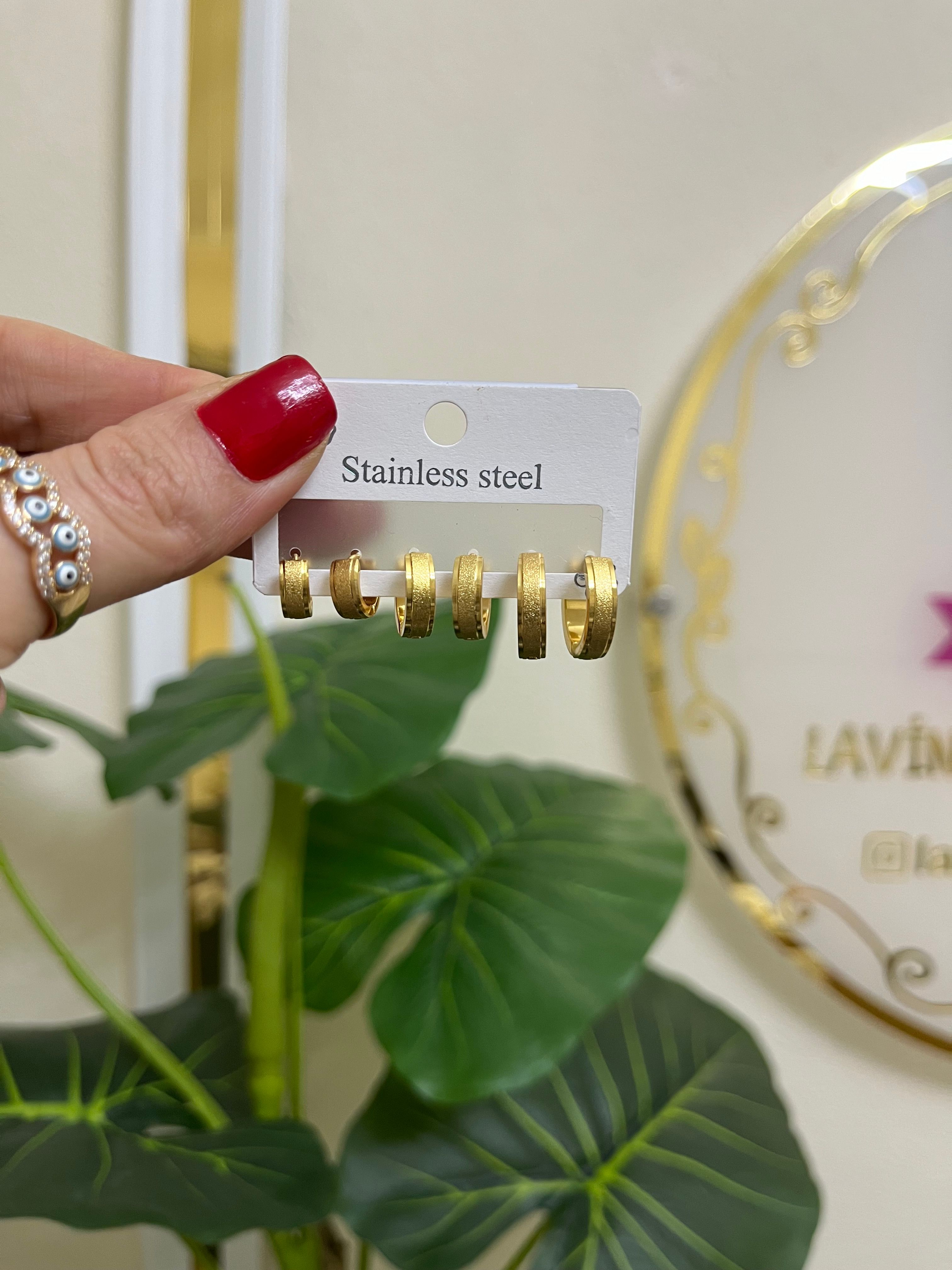 Simli set küpe-LAVİNYA