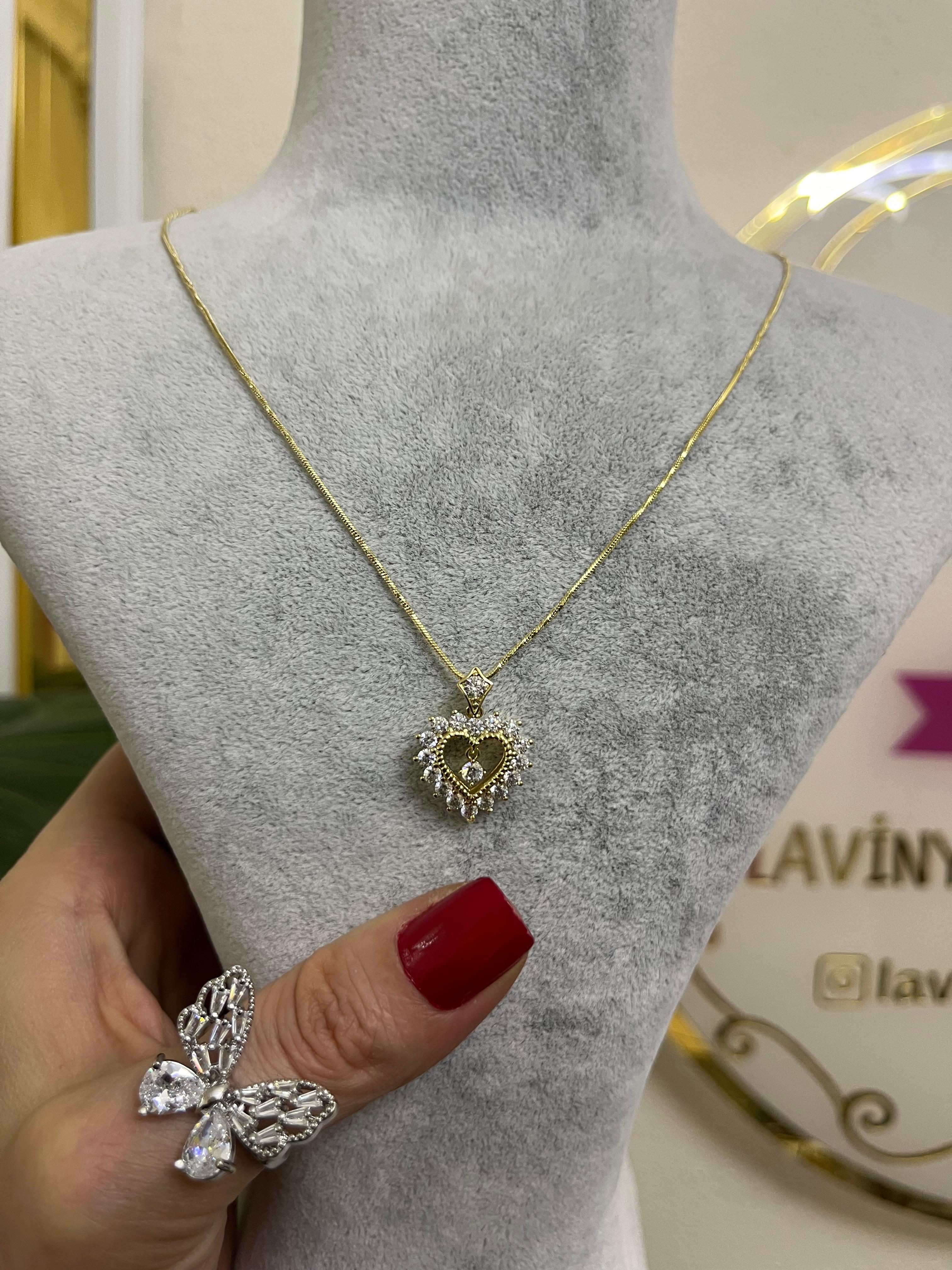 14k kuyum model xuping kolye-LAVİNYA