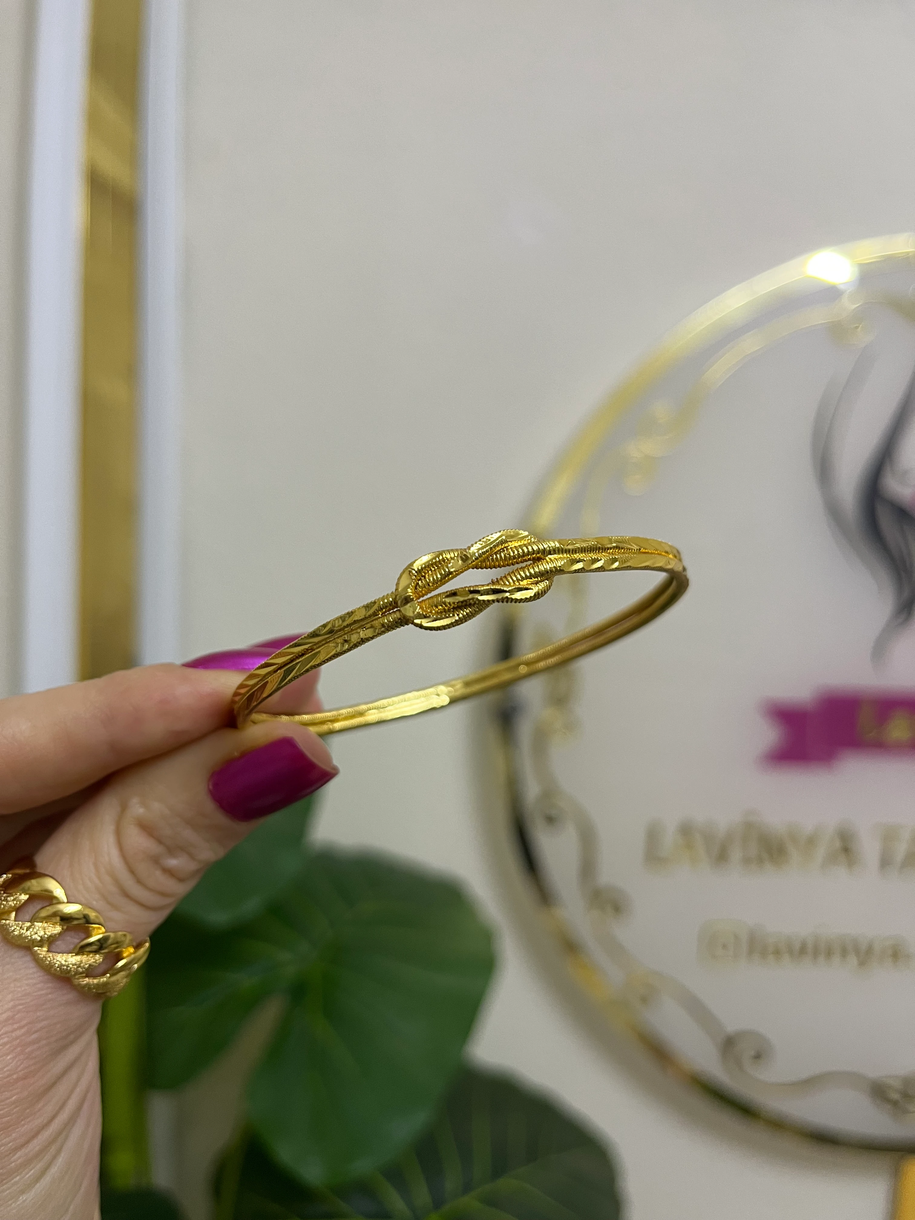 22k başak model düğüm bilezik-LAVİNYA