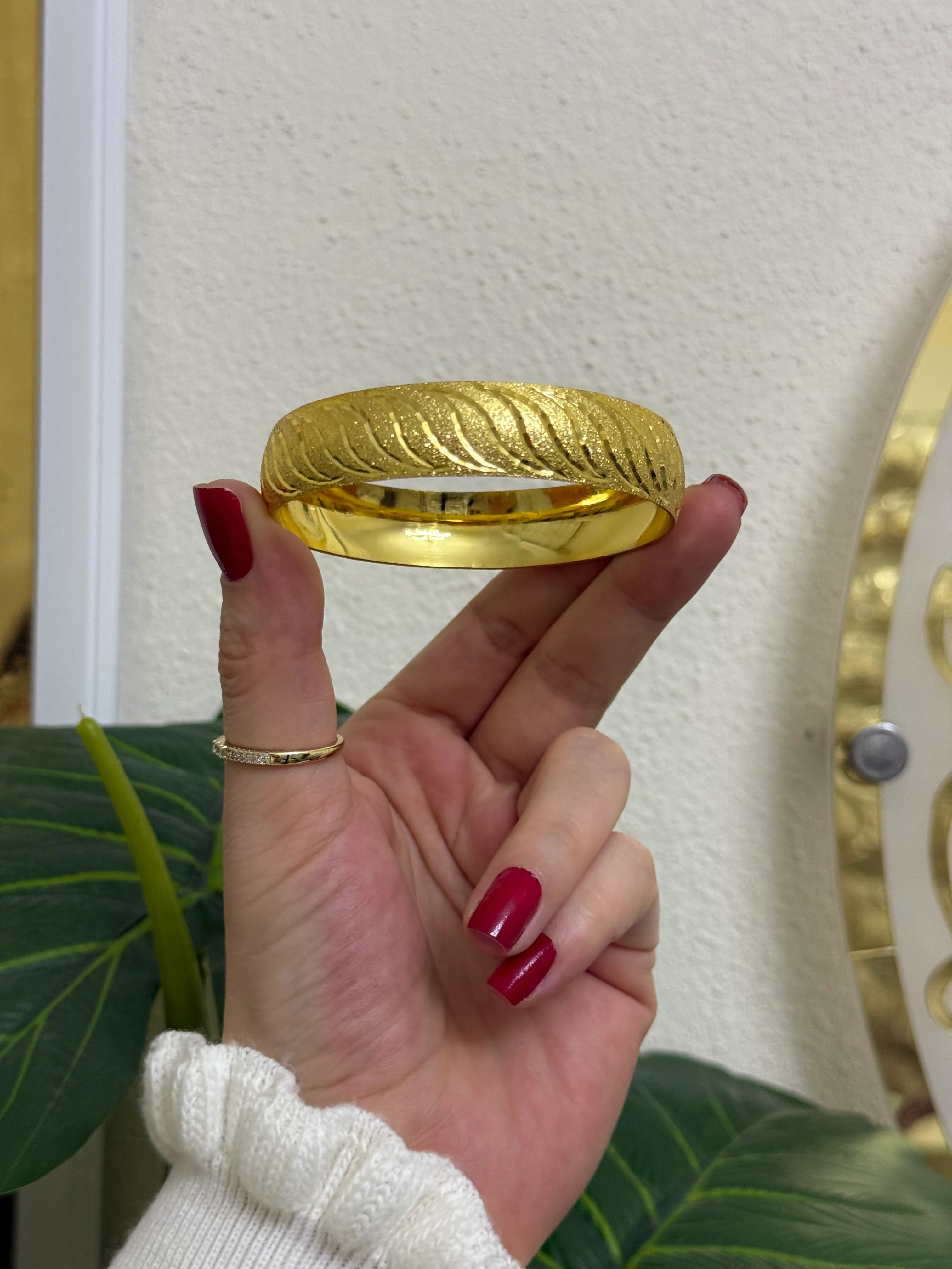 22k altın kaplama kuyumcu model bilezik-LAVİNYA