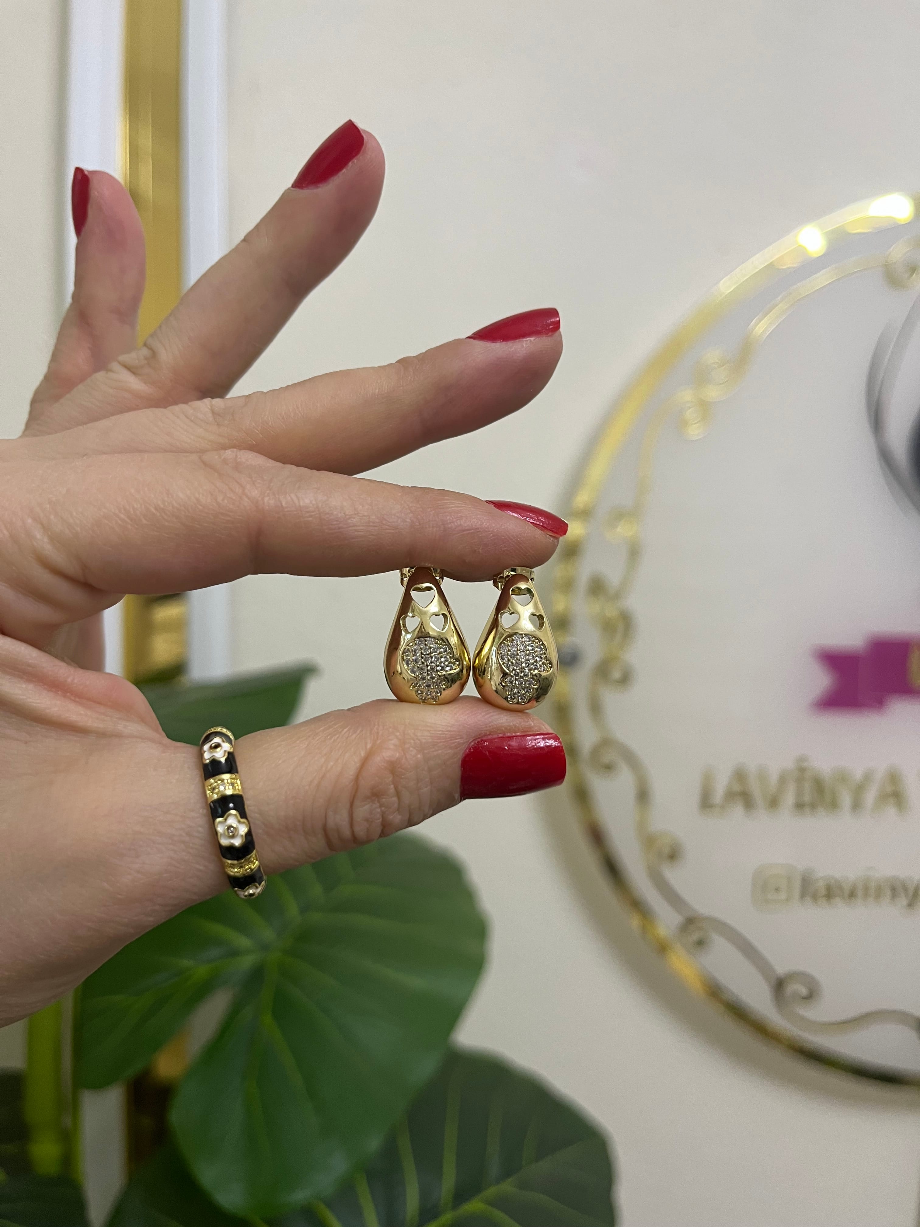 Damla xuping küpe-LAVİNYA