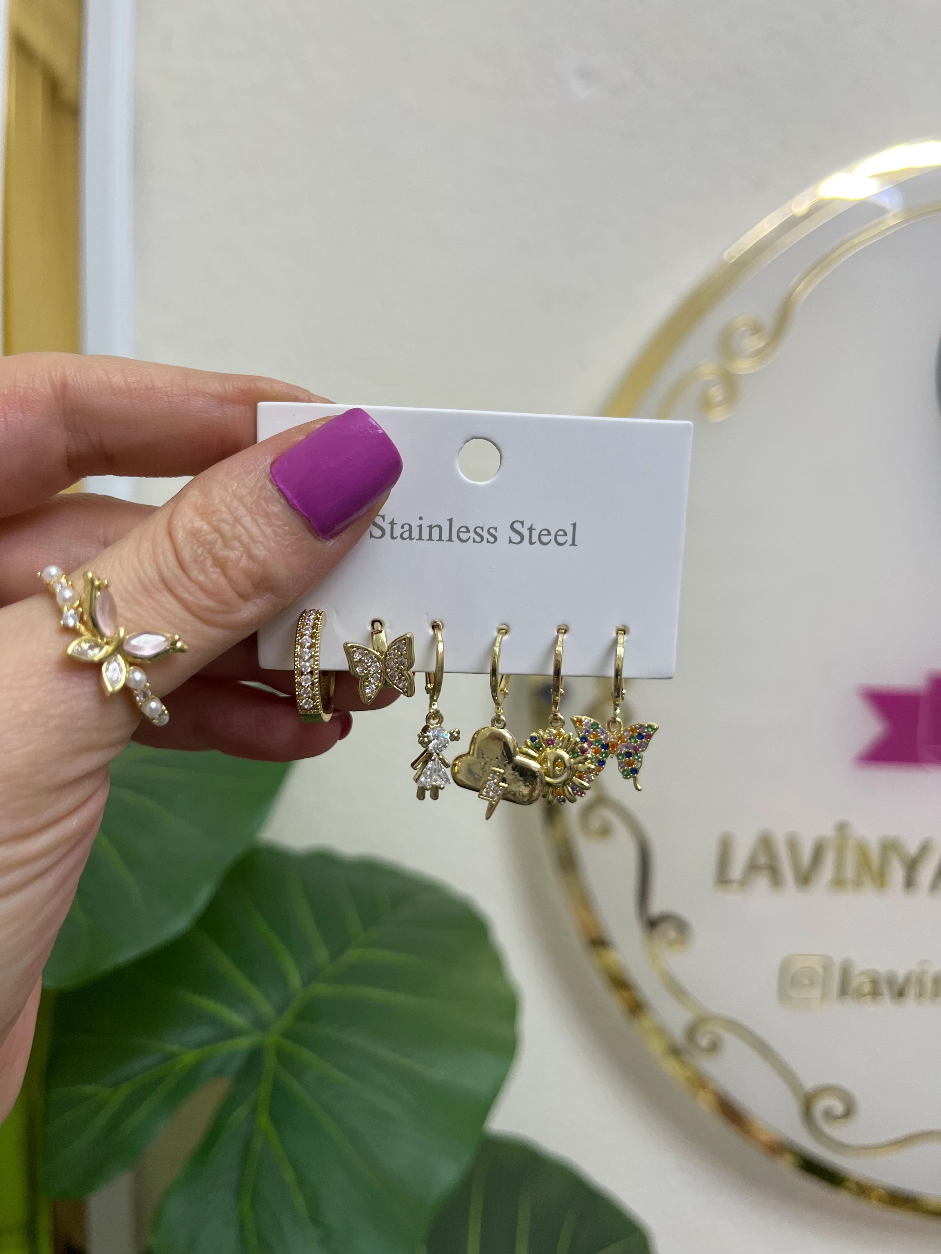 Çoklu çelik küpe-LAVİNYA