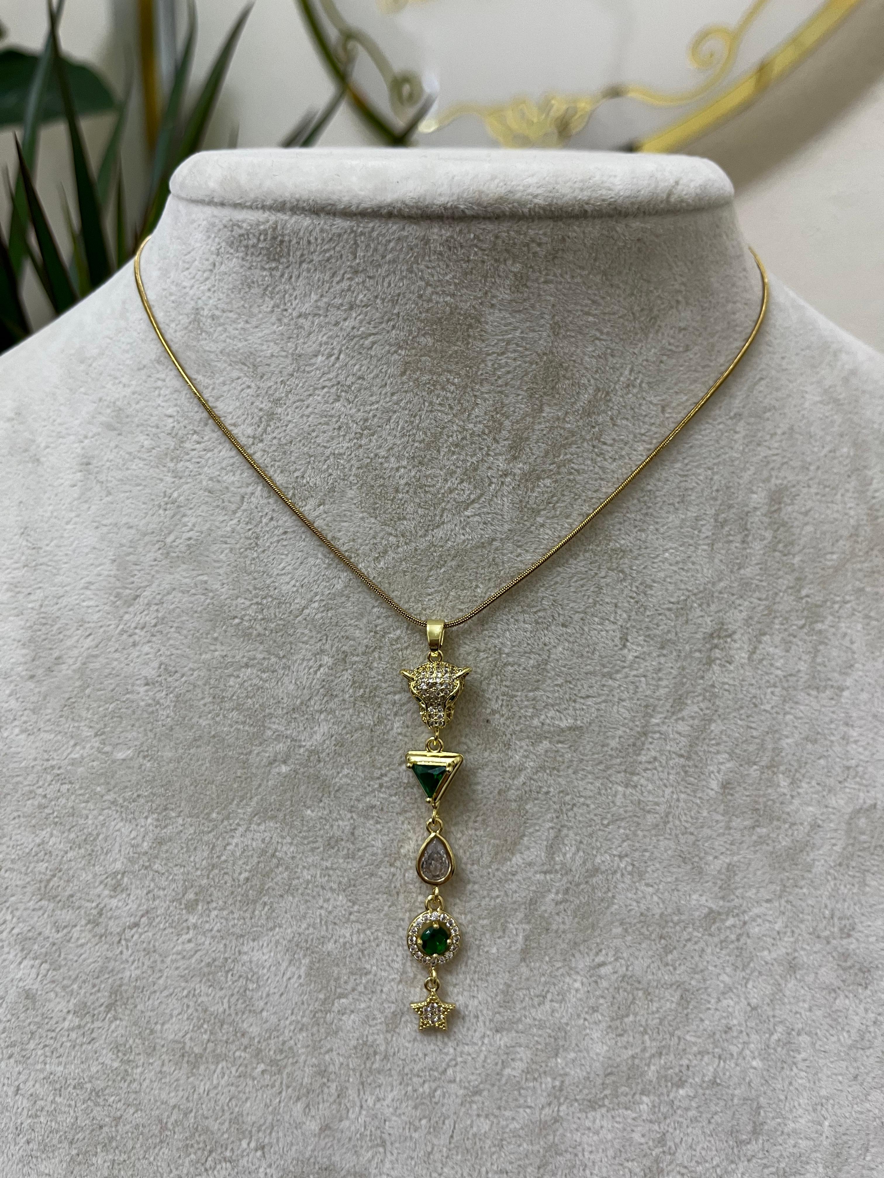 14k özel seri Y kolye-LAVİNYA