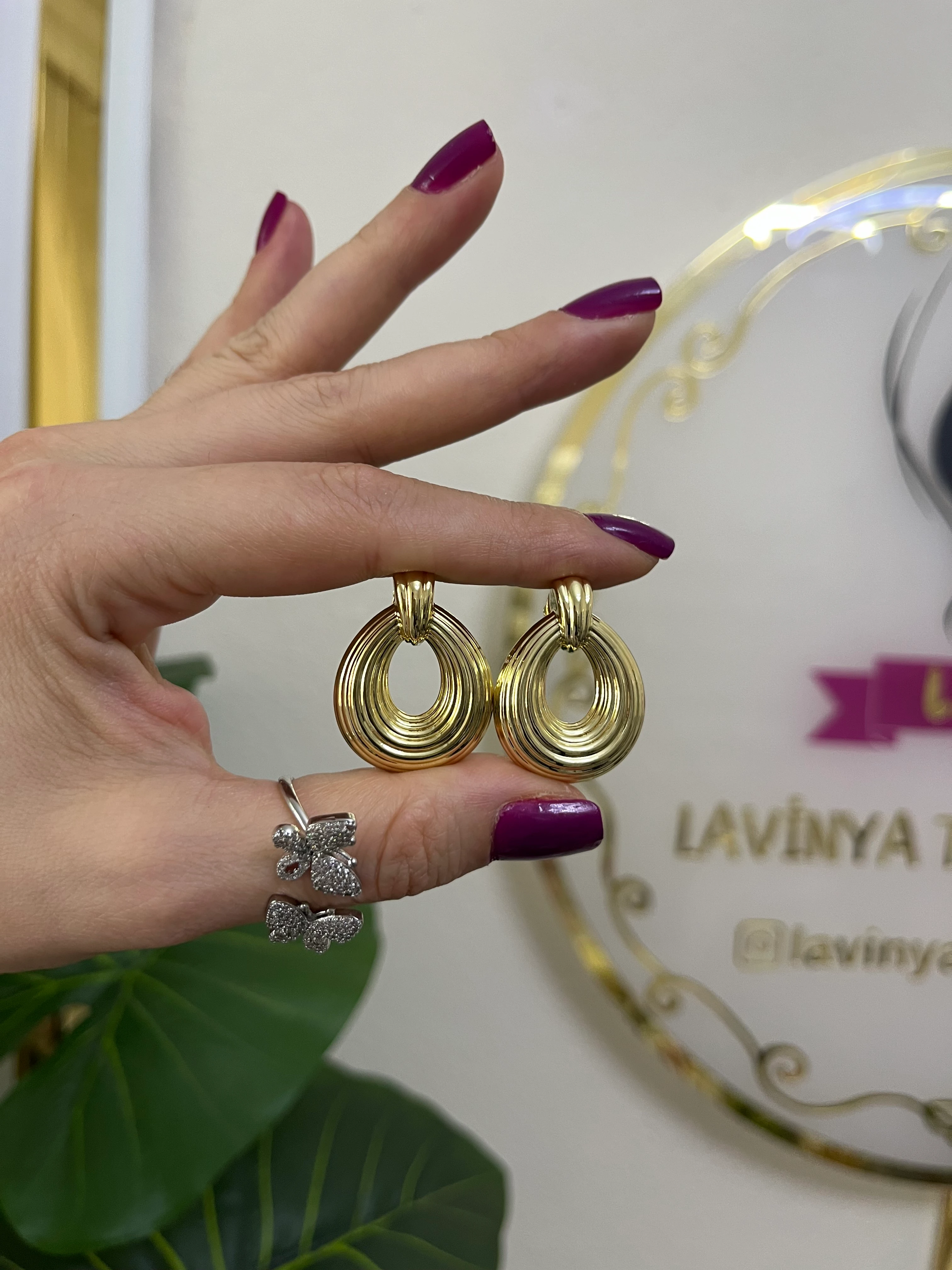 Tasarım xuping küpe-LAVİNYA