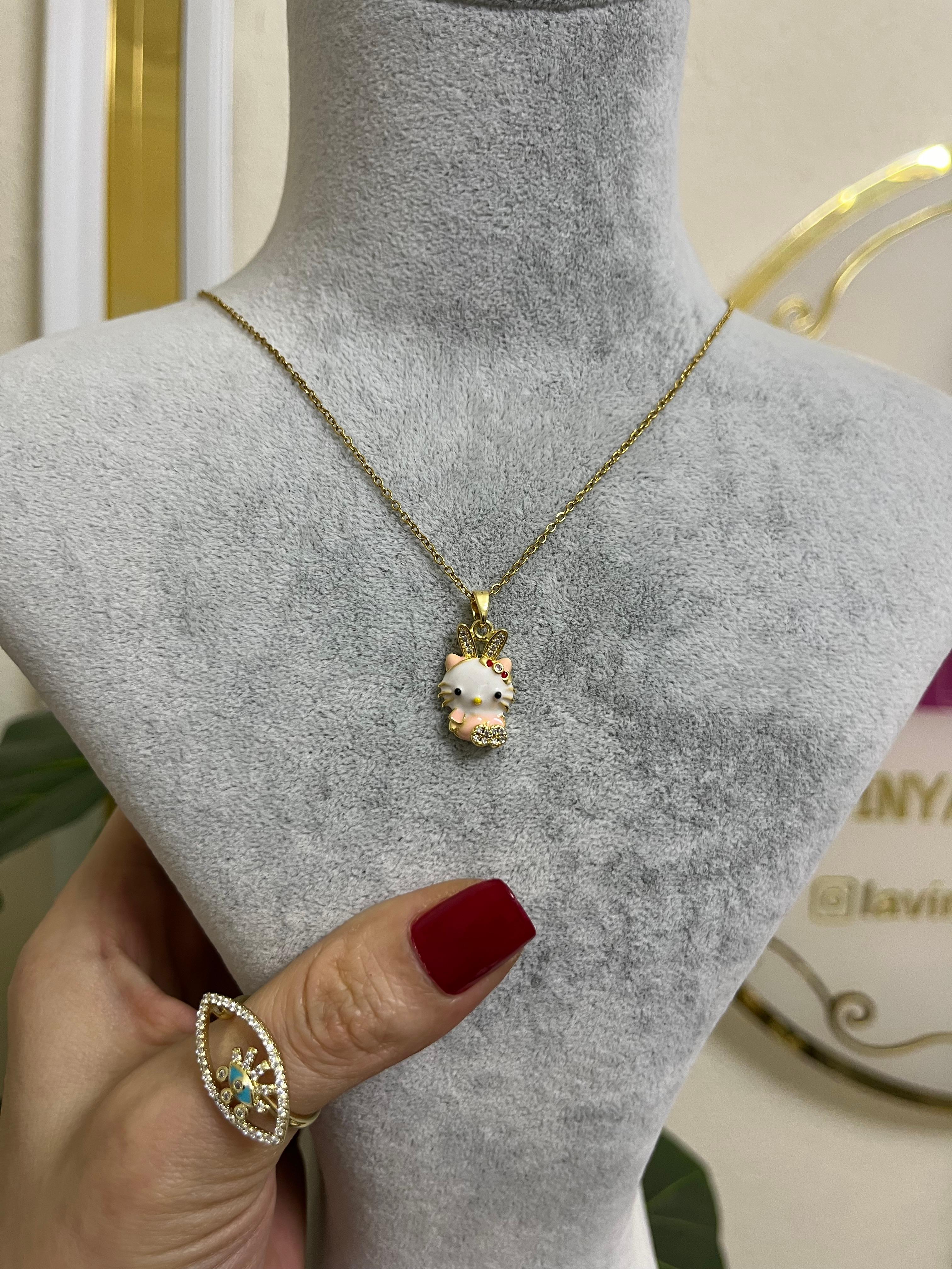 Hello Kitty çelik kolye-LAVİNYA