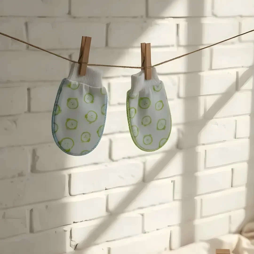 Desenli Pamuk Bebek Eldiveni