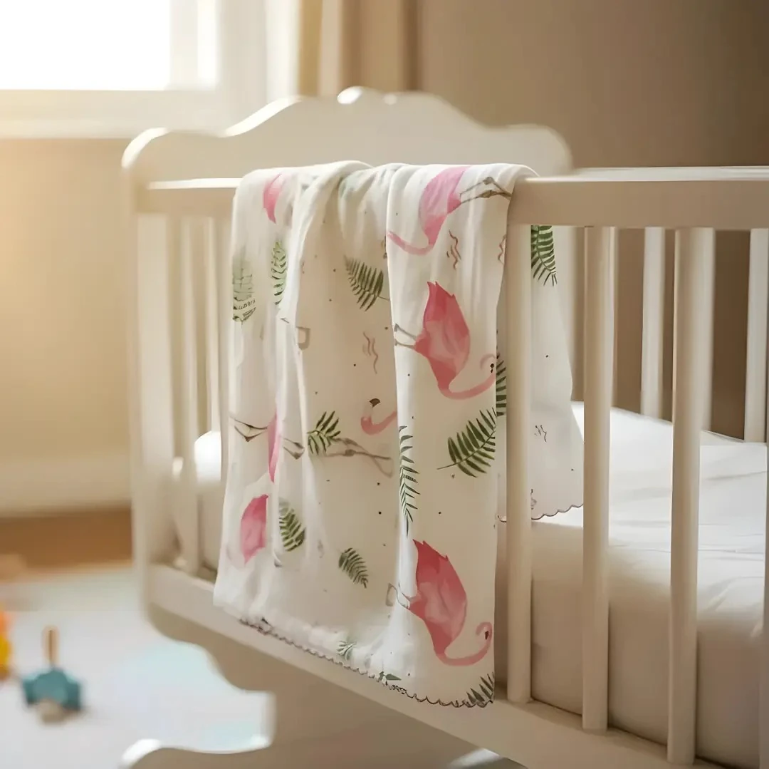 Desenli Müslin Bebek Örtüsü