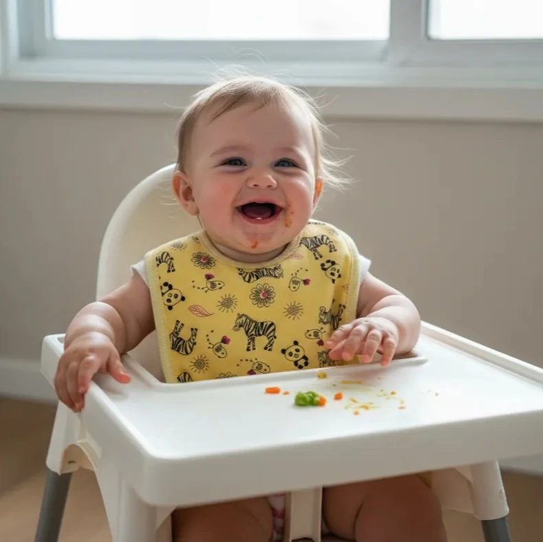 Su Geçirmez Bebek Mama Önlüğü