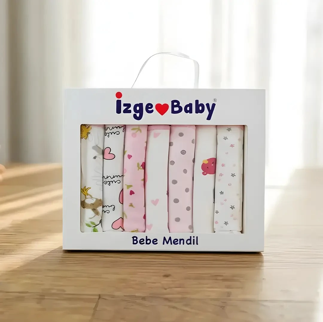 Desenli Müslin Bebek Mendili