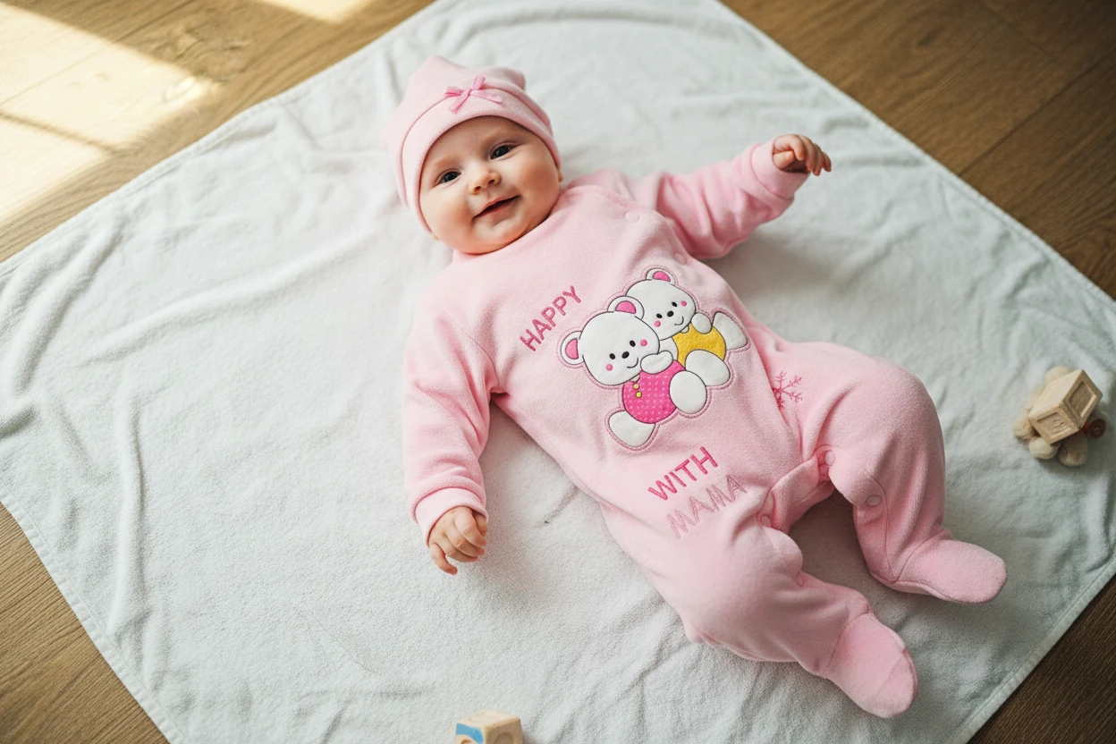 Organik Pamuk Bebek Tulum