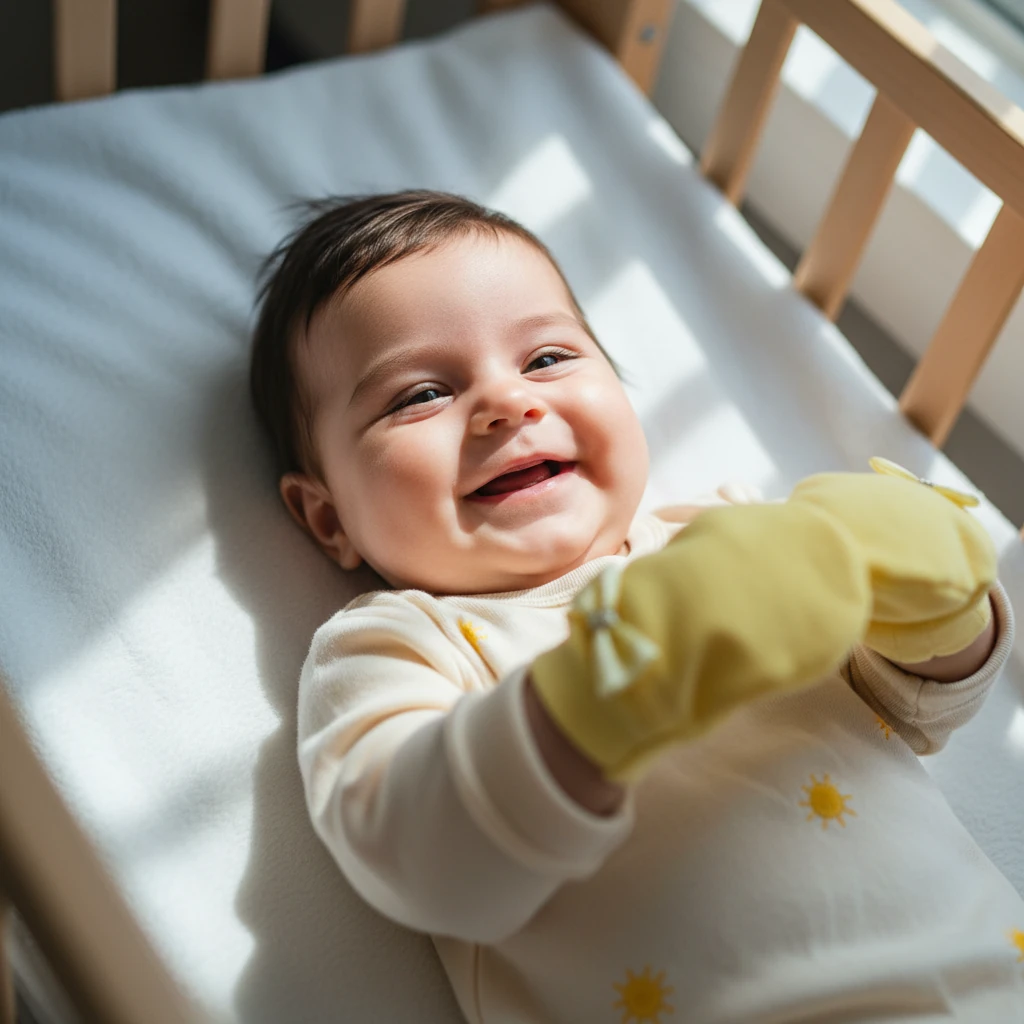 Fiyonklu Pamuk Bebek Eldiveni