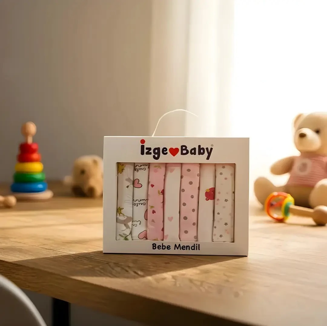 Desenli Müslin Bebek Mendili