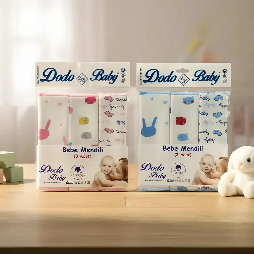 Desenli Müslin Bebek Mendili