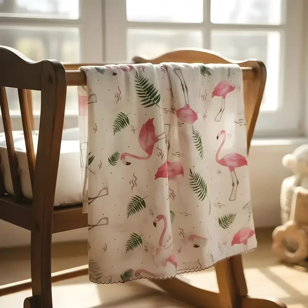 Desenli Müslin Bebek Örtüsü