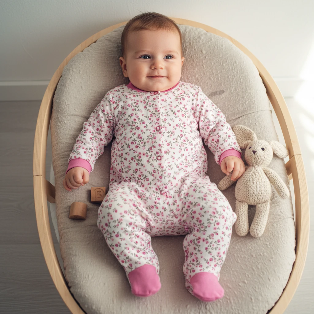 Organik Pamuk Bebek Tulum - Pembe