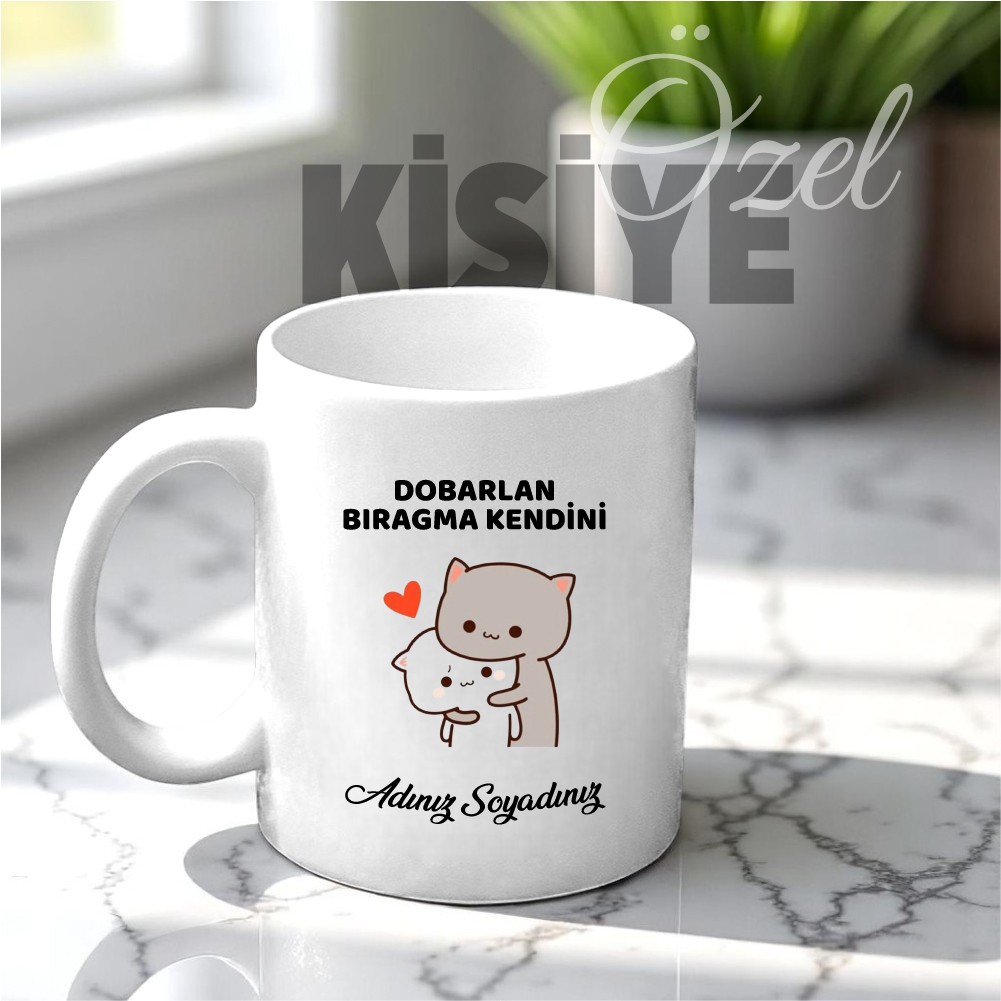 Dobarlan Bırakma Kendini Tasarımlı Kupa Bardak