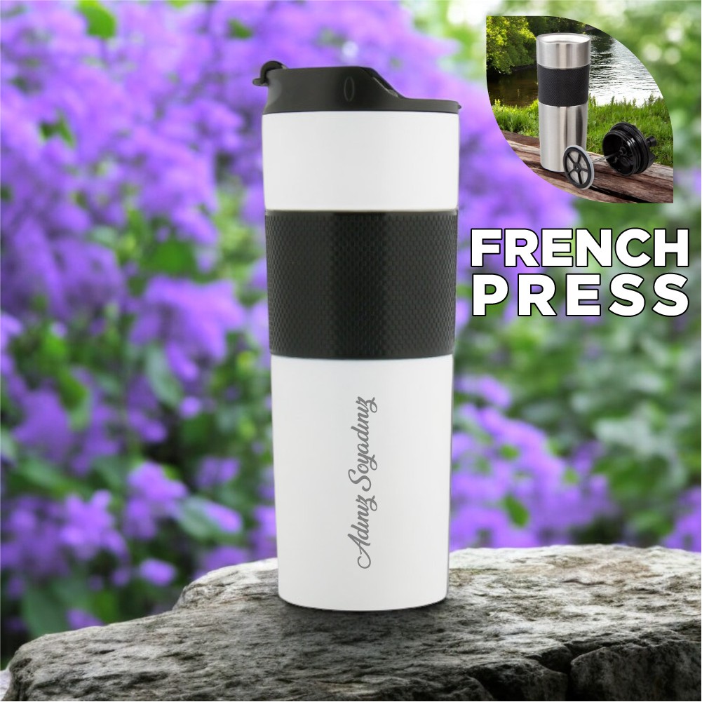 3554 French Press Termos - Beyaz