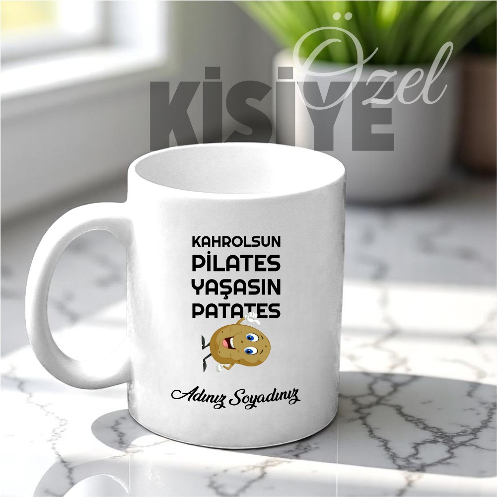 Yaşasın Patates Tasarımlı Kupa Bardak