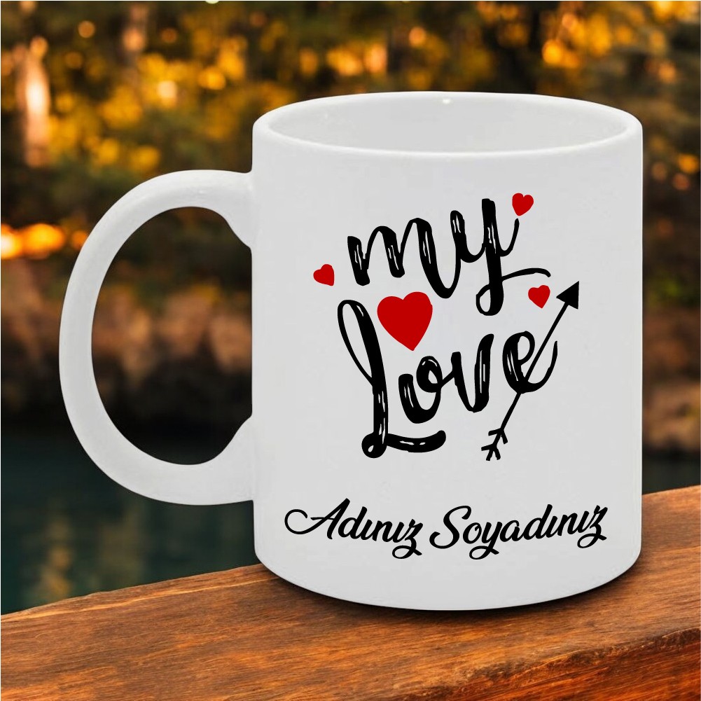 My Love Tasarımlı Kupa Bardak