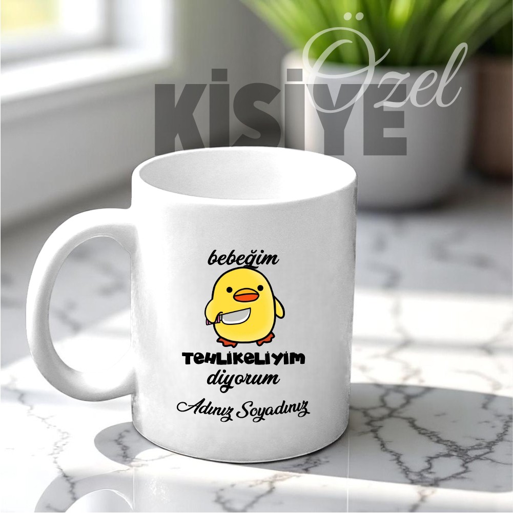 Tehlikeliyim Diyorum Tasarımlı Kupa Bardak