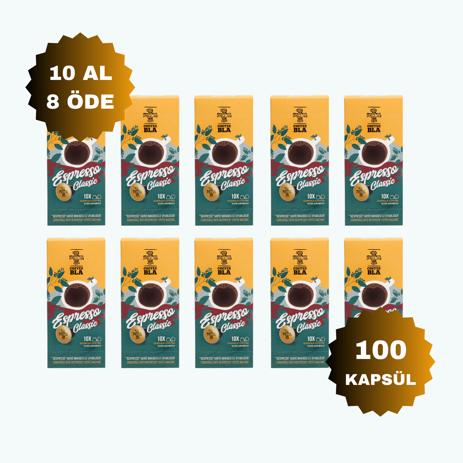 Kapsül Kahve %100 Arabica (Nespresso Uyumlu) 