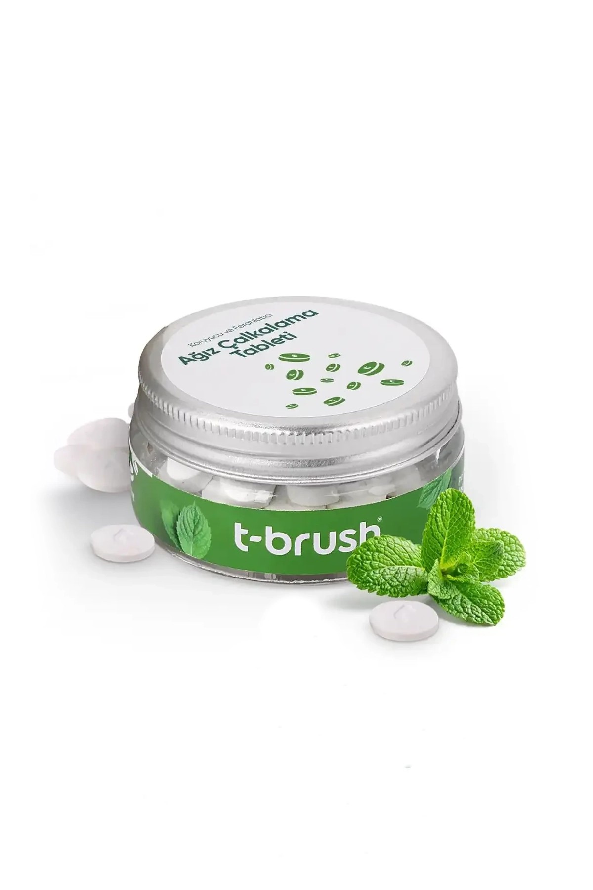 T-Brush - Nane Aromalı Ağız Çalkalama Tableti - Florürsüz