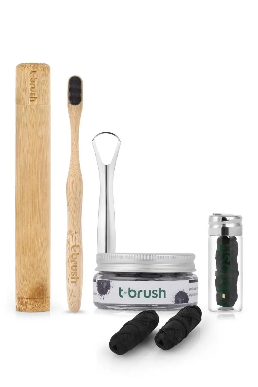 T-Brush Premium Aktif Kömürlü Ağız Bakım Seti