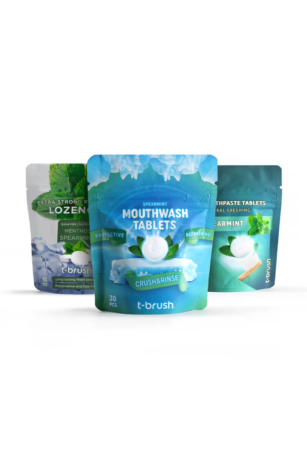 Mentol ve Nane Aromalı Ağız Çalkalama Tableti | T-brush
