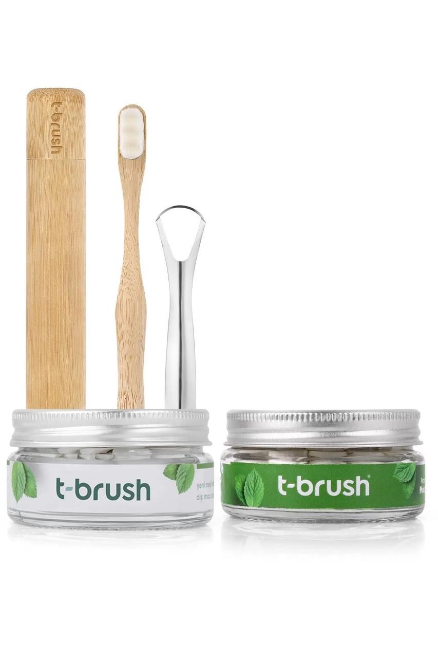 T-Brush - Premium Naneli Ferahlatıcı Ağız Bakım Seti