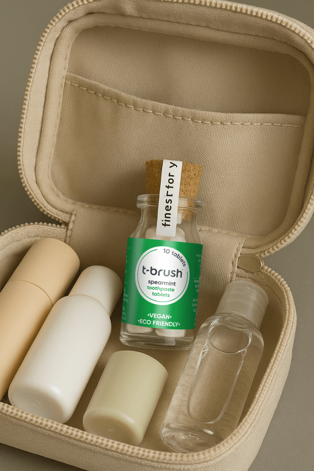 T-Brush Florürsüz Diş Macunu Tableti – Nane Aromalı | 10’lu Flakon