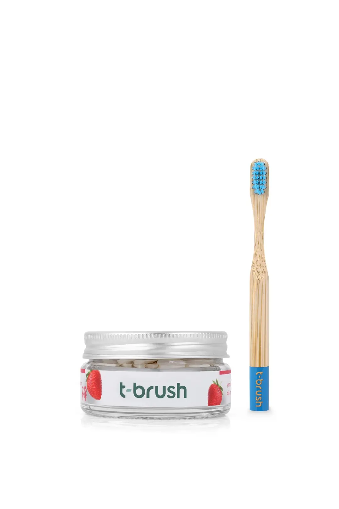T-Brush Çocuk Doğal Diş Bakım Seti Mavi