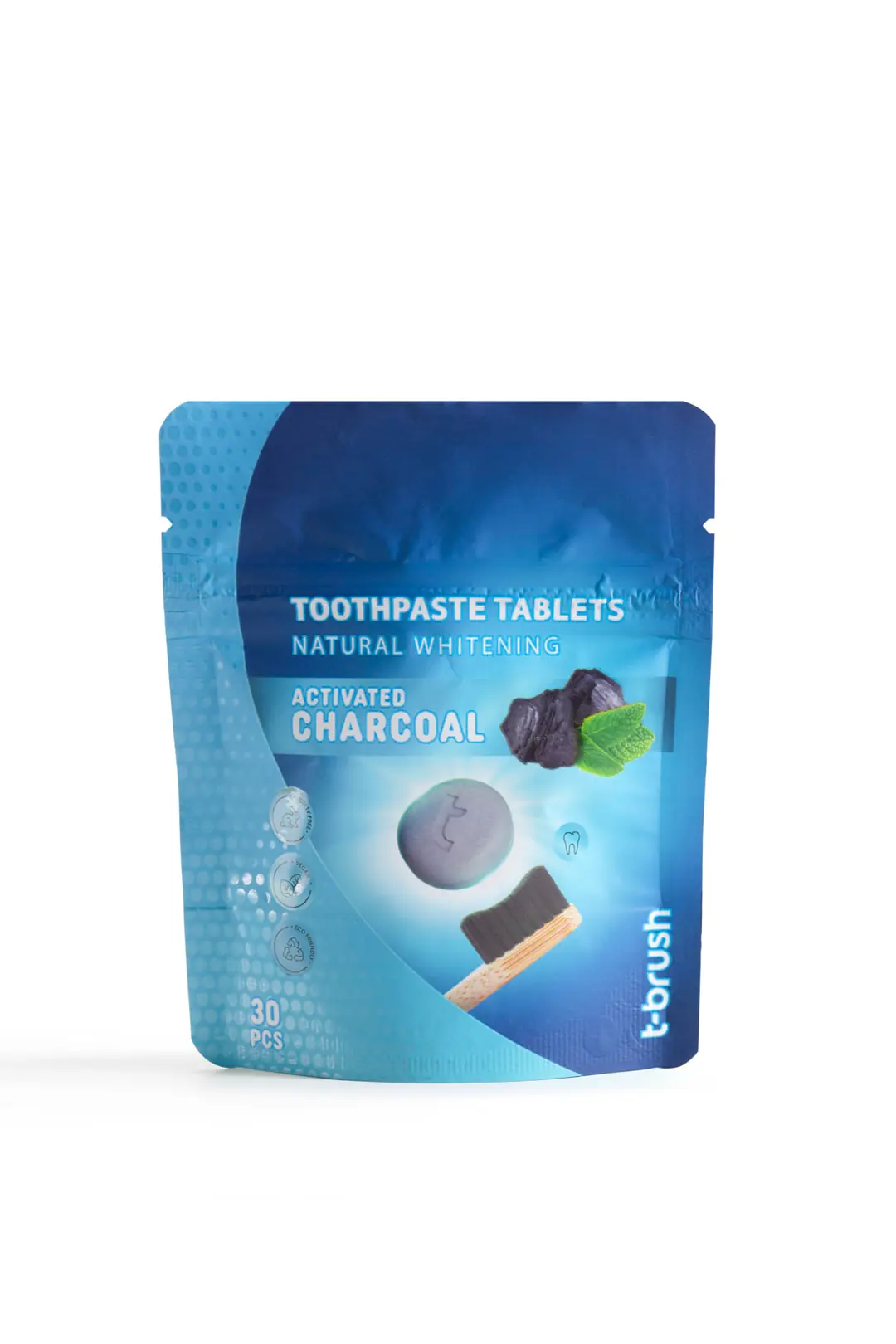 T-Brush Aktif Kömür Beyazlatıcı Diş Macunu Tableti 30 Tablet