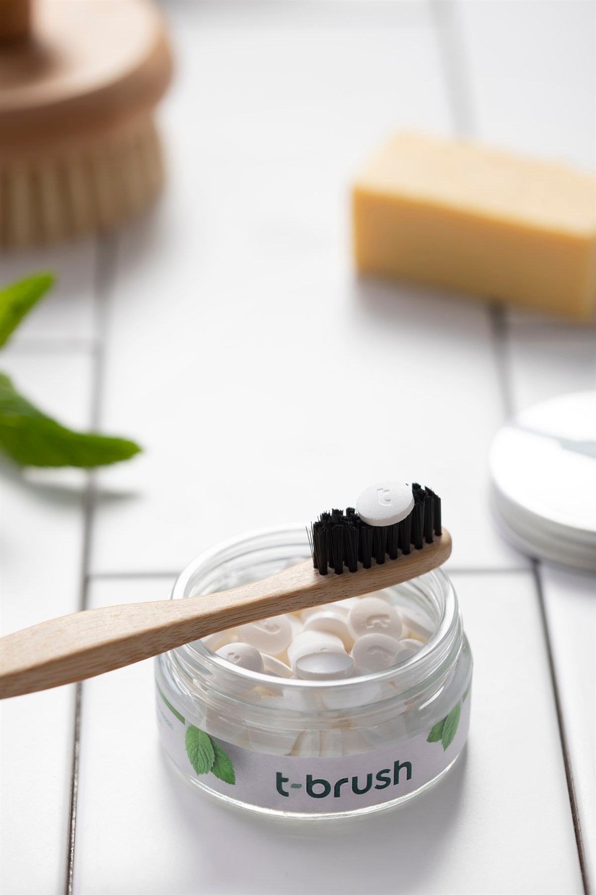 T-Brush - Nane Aromalı Diş Macunu Tableti-Florürsüz