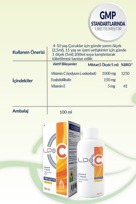 Lipo C Lipozomal C Vitamini 1000 mg 5ml