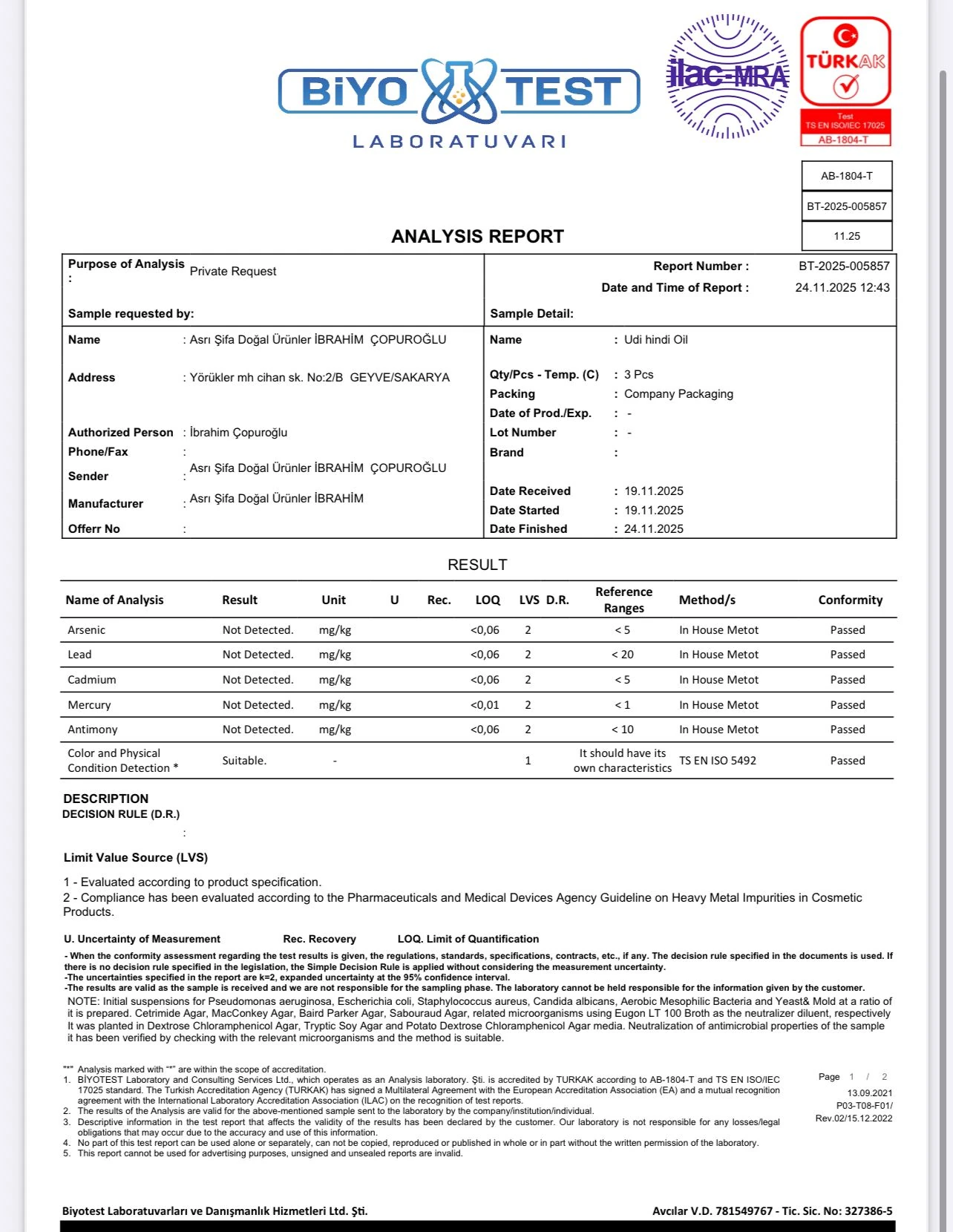100ml Udi Hindi Yağı + 300 ml Zinzino + 350gr Kozalak Özü