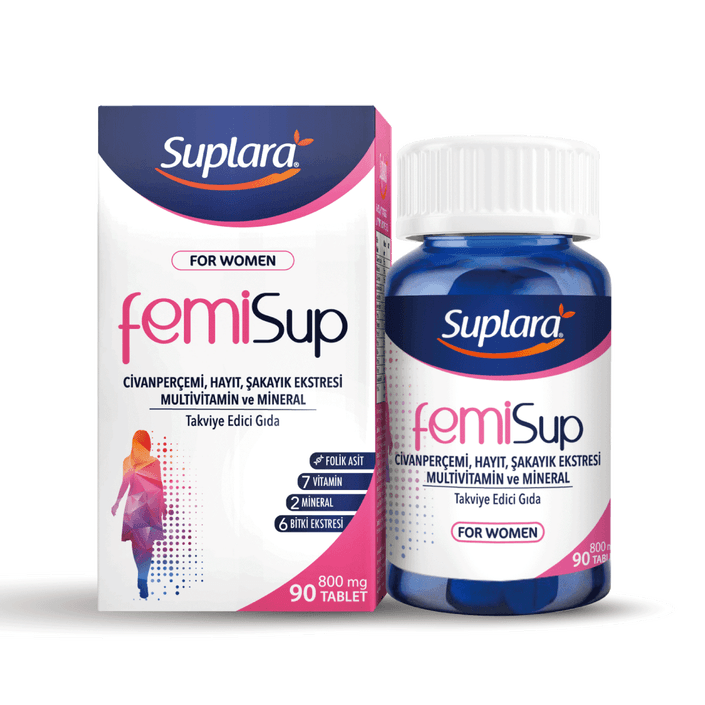Suplara For Women Civanperçemi, Hayıt, Şakayık Ekstresi, Multivitamin ve Mineral